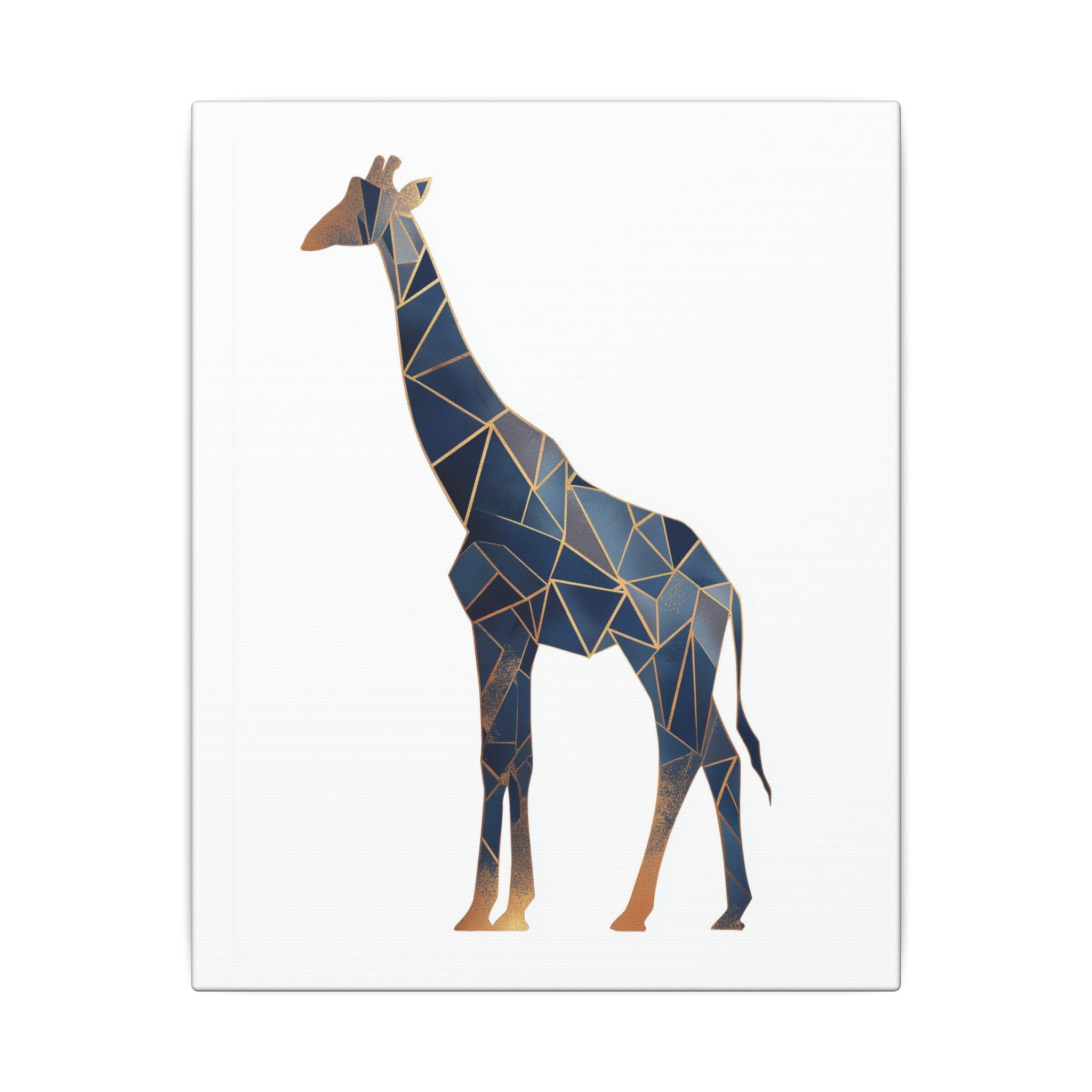 Fractured Geometry: Giraffe in Blue, Mosaic Triangulation, Modern Wildlife Art   |  Personalized & Custom Orders Available