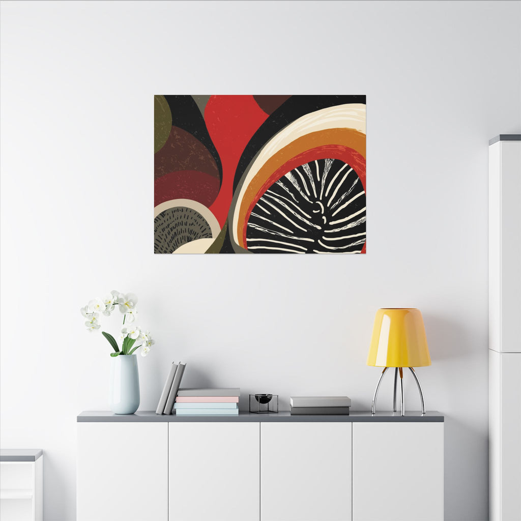 Harmonic Convergence: Organic Geometry, Mid-Century Modern Abstract, Earthy Palette Composition   |   Custom Orders Accepted