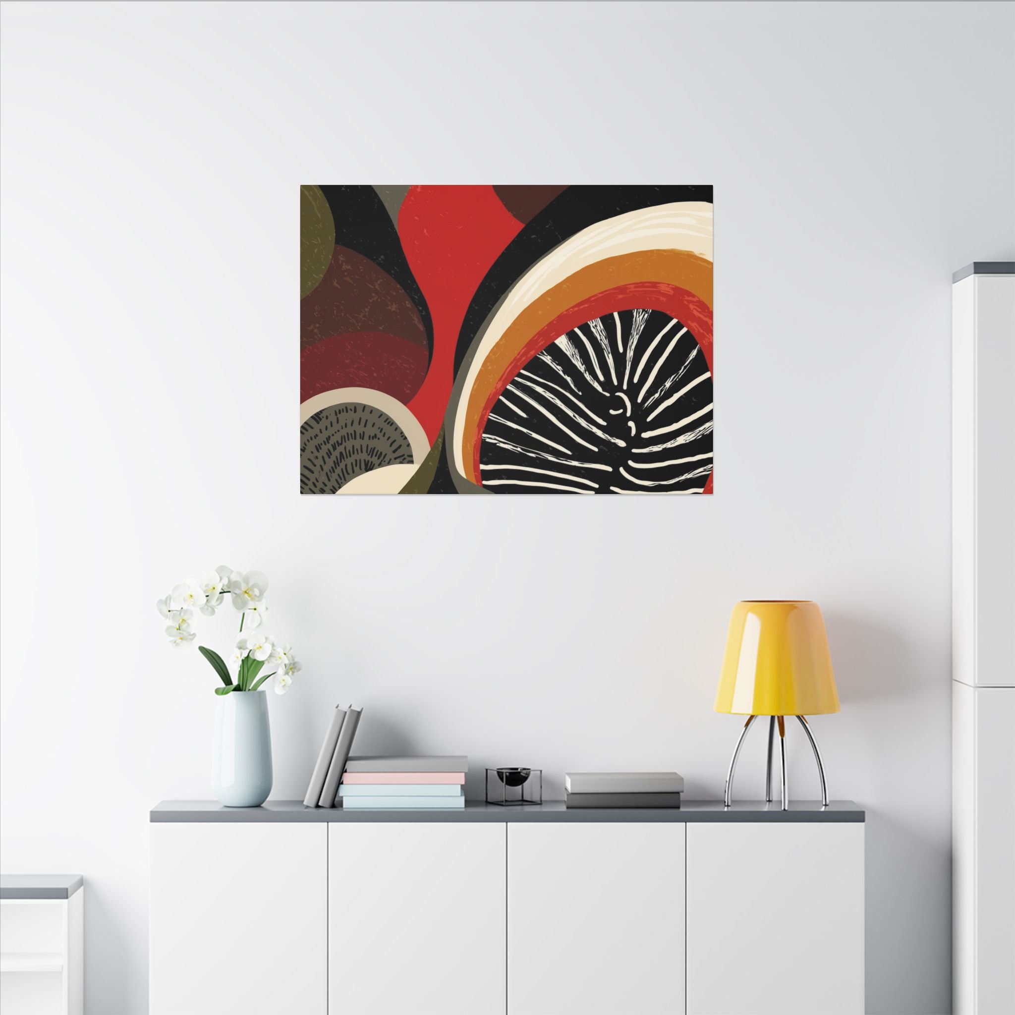 Harmonic Convergence: Organic Geometry, Mid-Century Modern Abstract, Earthy Palette Composition   |   Custom Orders Accepted