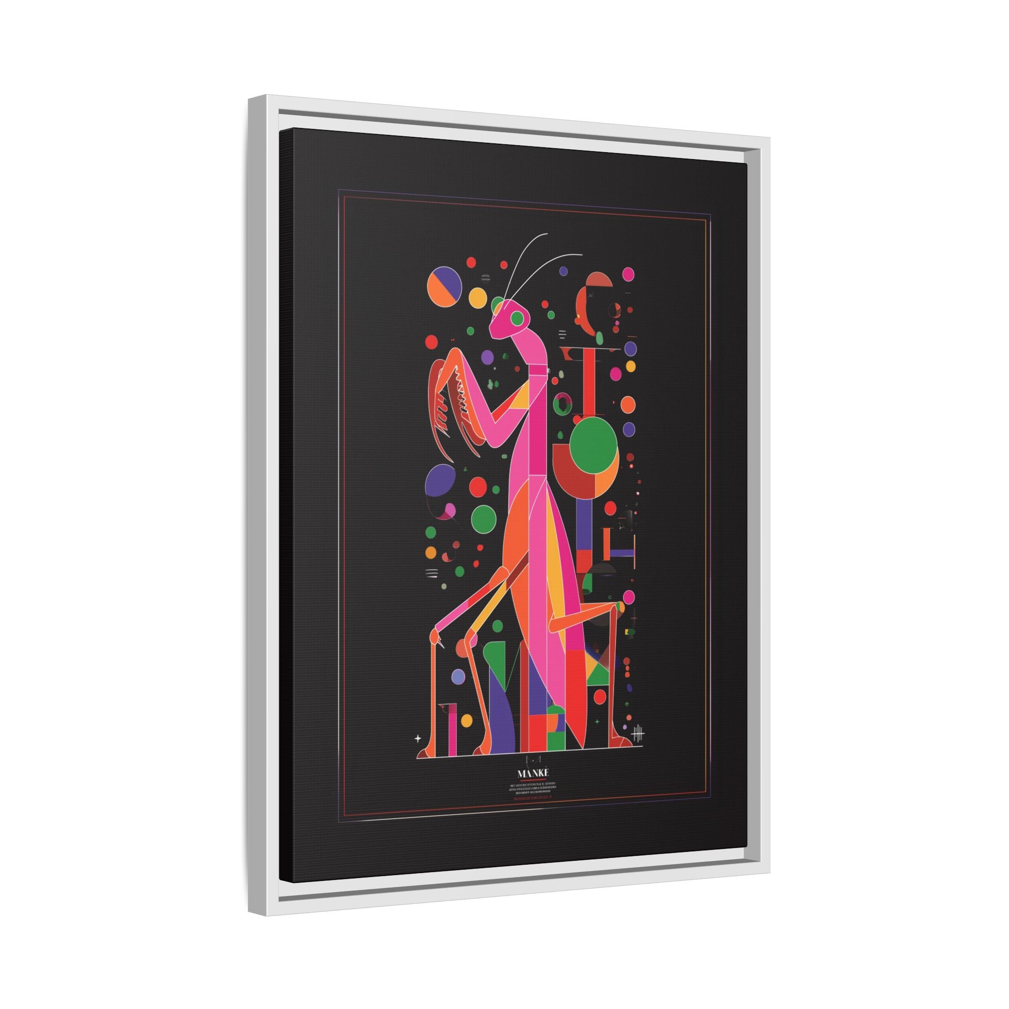 MANKE: Geometric Praying Mantis, Cubist Color Block Design   |    Custom Orders Available