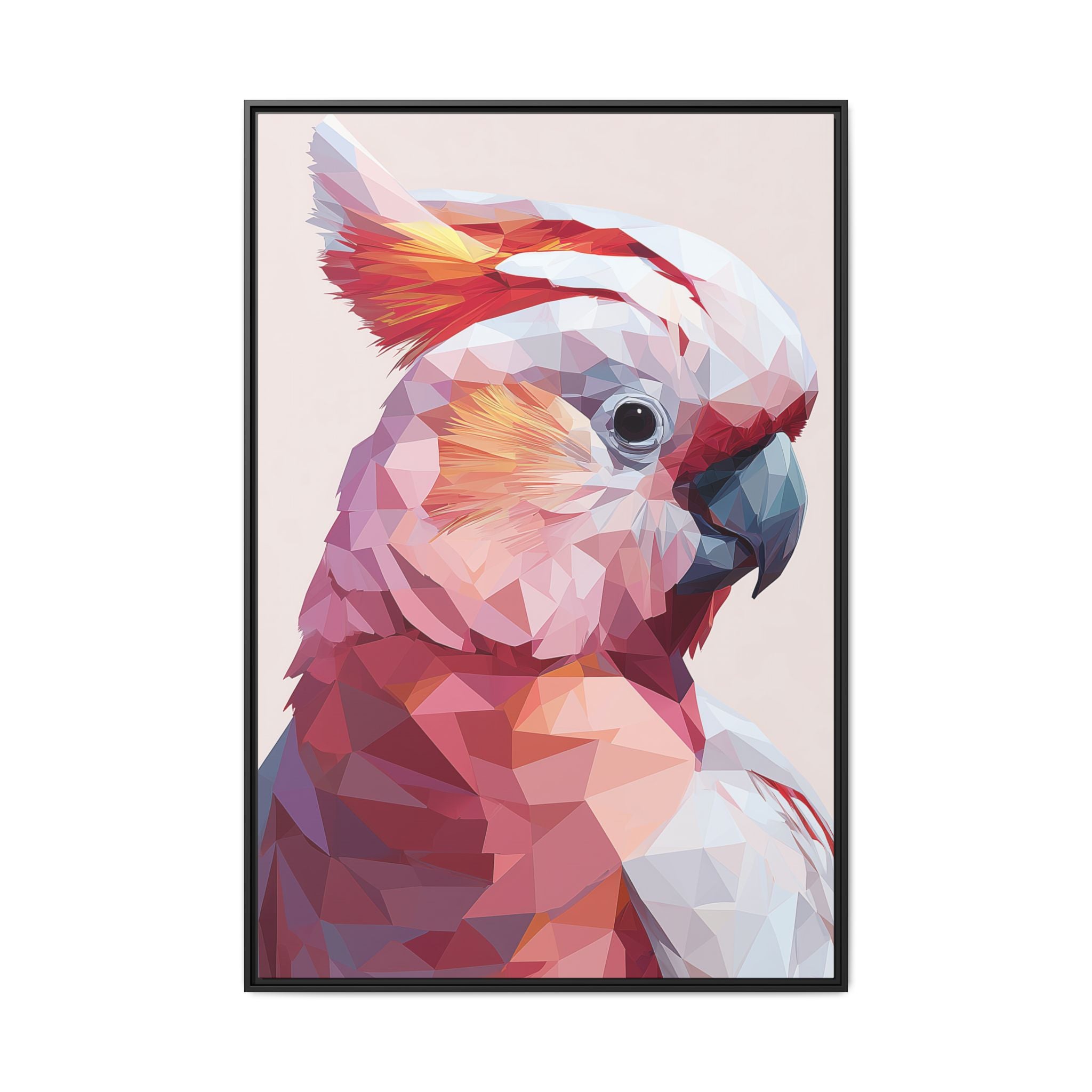 Geometric Cockatoo Portrait: Low-Poly Bird Art, Vibrant Abstract Illustration   |    Custom Orders Available