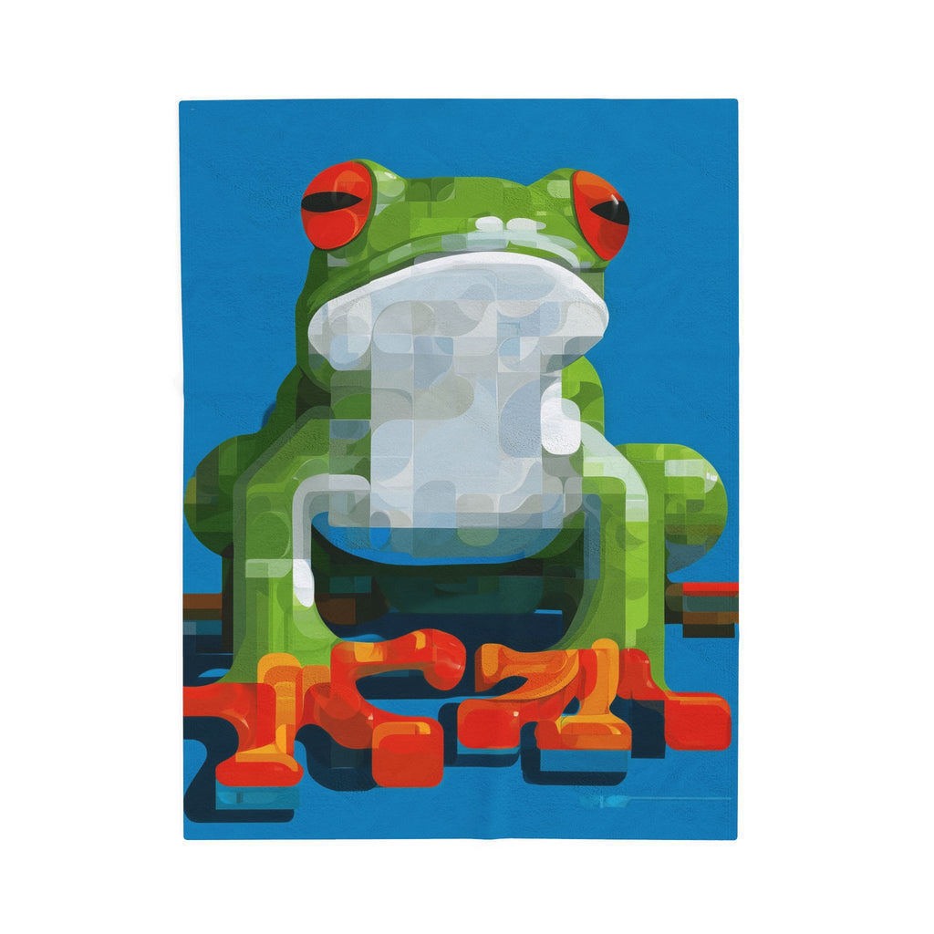 Geometric Frog: Mosaic Pop Art Amphibian, Modern Digital Illustration   |    Custom Orders Available