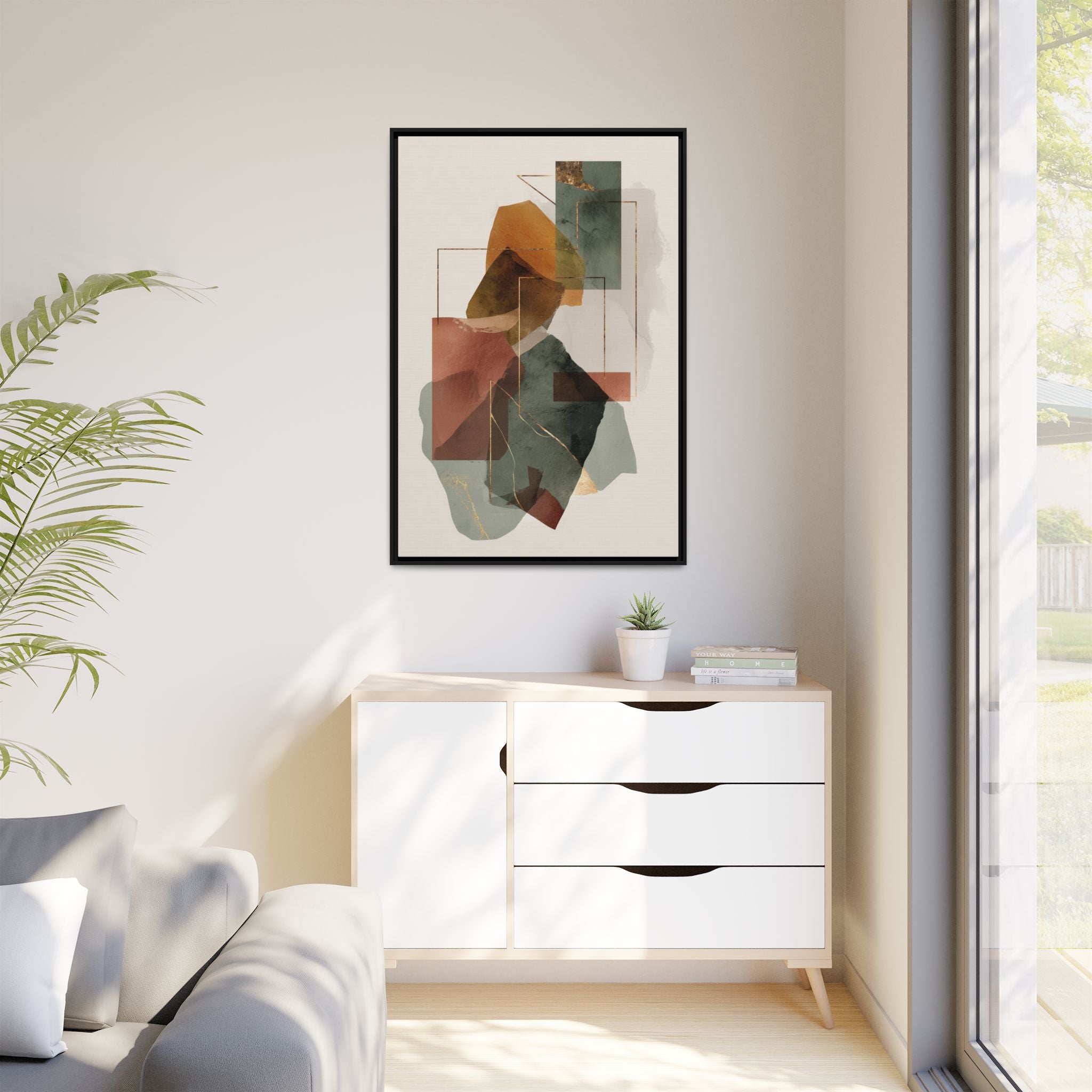 Harmonic Geometries: Architectural Abstraction, Earthy Palette, Minimalist Composition   |   Custom Orders Accepted