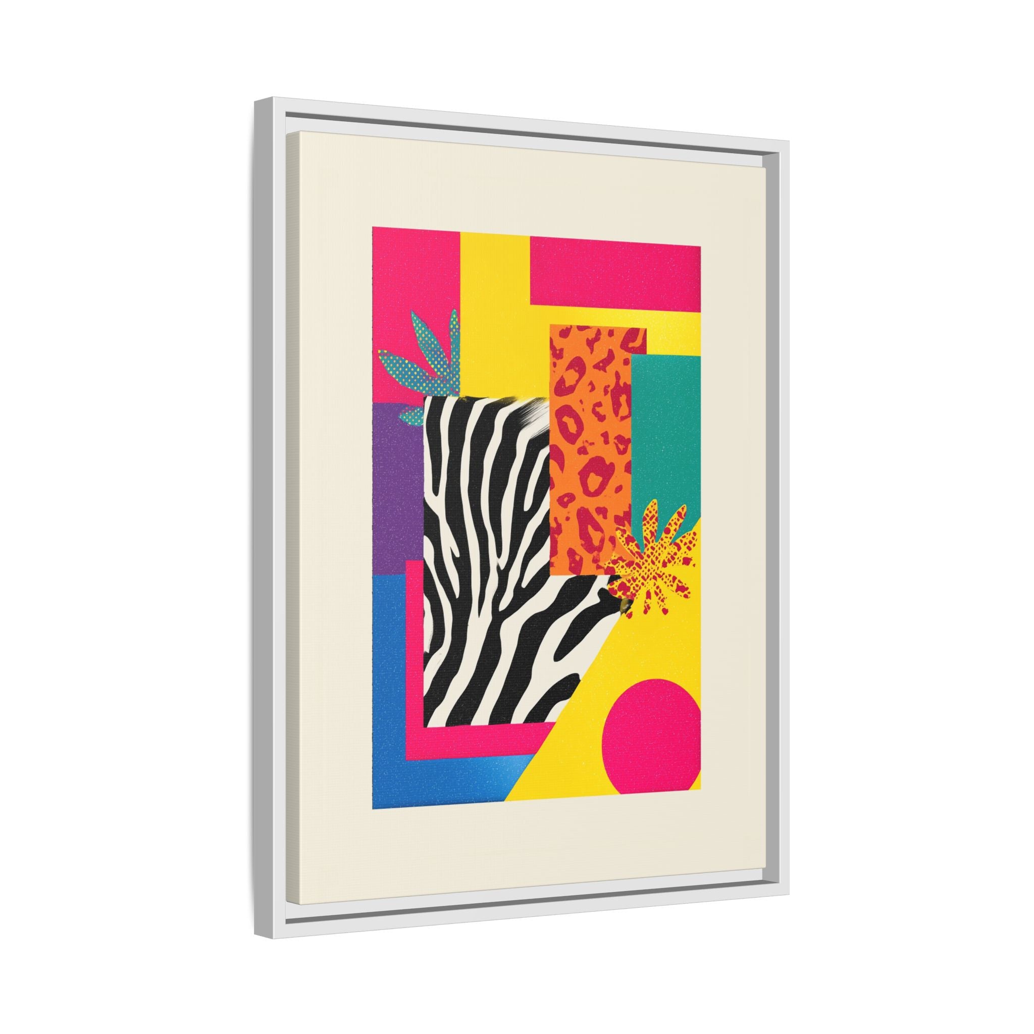 Zebra Stripes & Leopard Spots: 80s Pop Art Design, Memphis Style Graphic, Geometric Color Block Pattern   |   Custom Orders Accepted