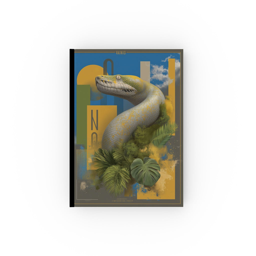 Snake Themed Abstract Journal : Serpentine Symphony, Geometric Wildlife Illustration Personalized Journal   |