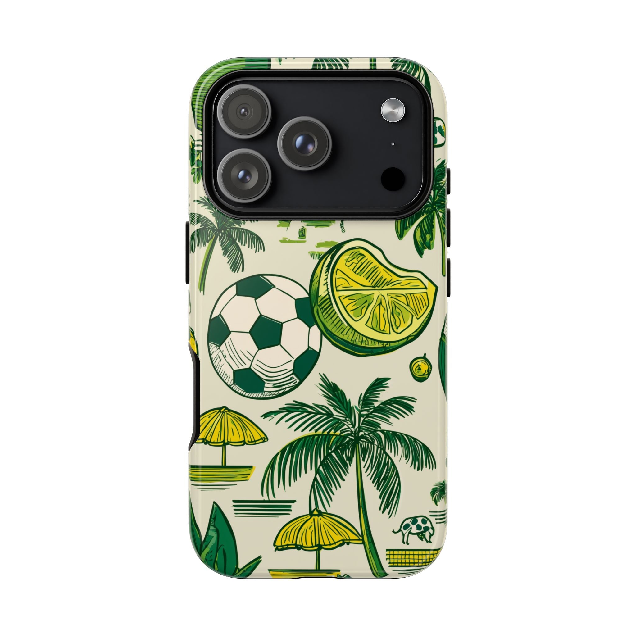 Summer Tough Cases: Sporty Tropical Phone Case, Fun Beach Vibe Phone Accessory, Summer Travel Gift, Colorful Phone Cover, Casual Style Tech