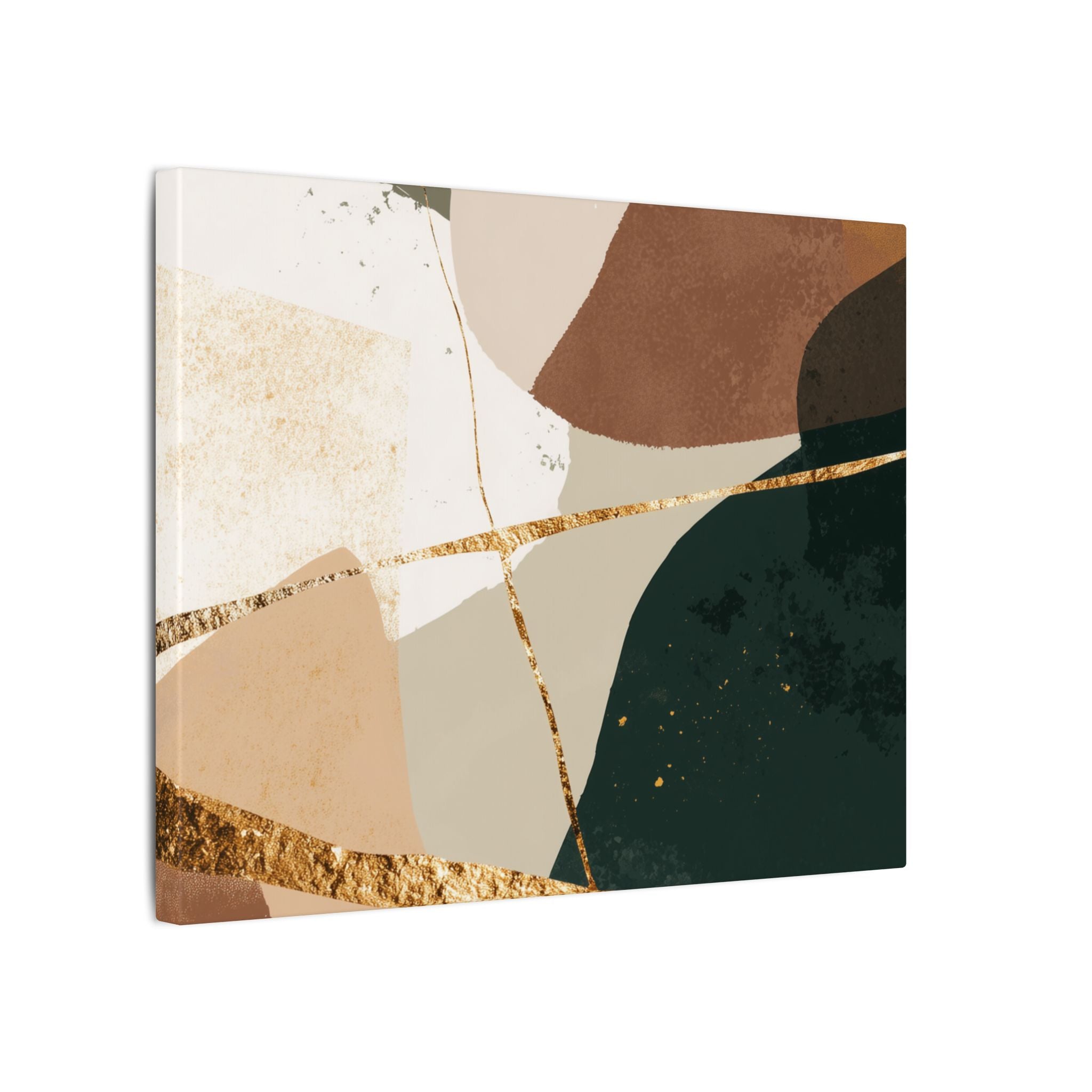 Canvas Print, Abstract Earthy Gold Wall Art, Modern Designer Home Decor, Stretched Matte Canvas; Thick, Multi-Size, Office Decor