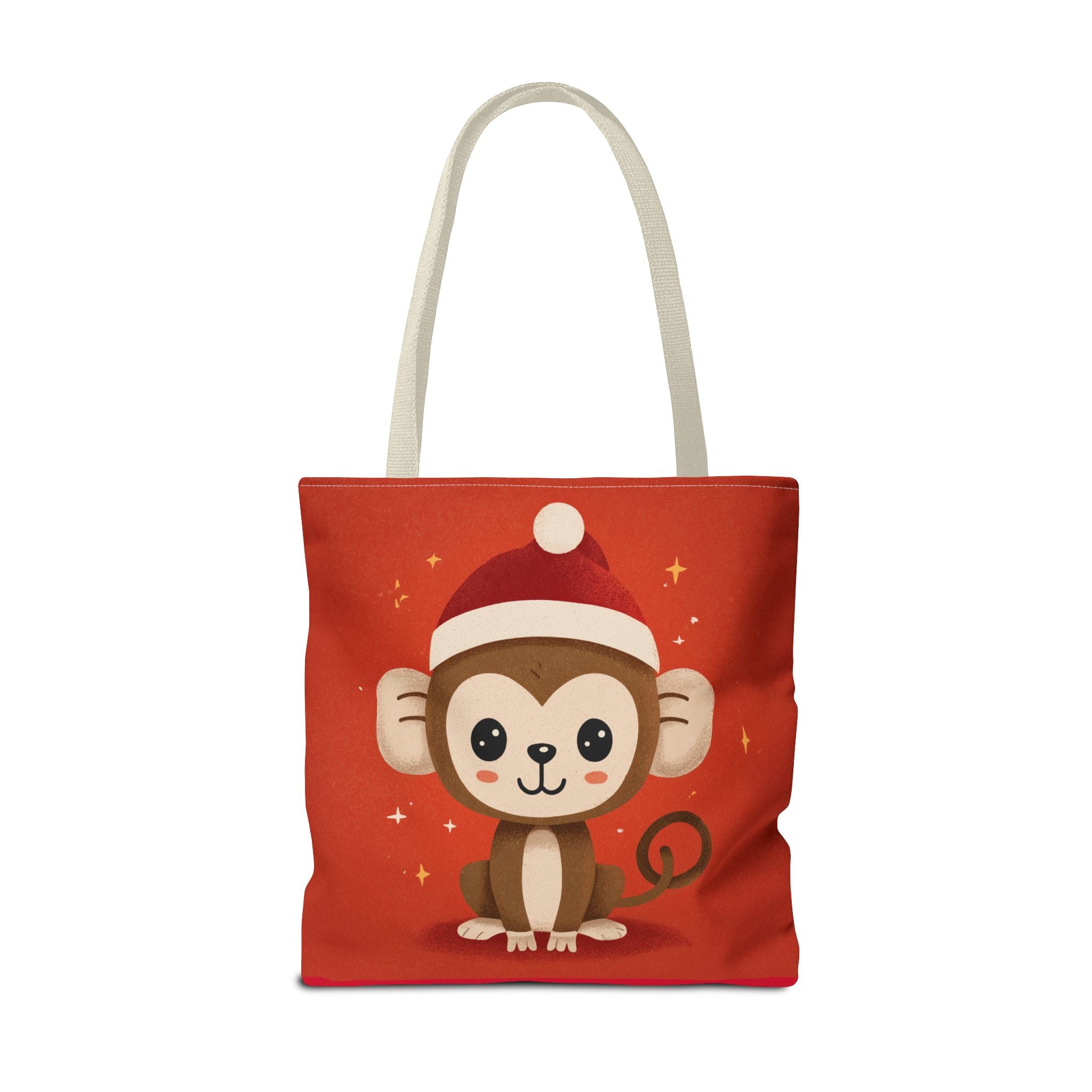 Cute Monkey Tote Bag for Kids, Christmas Gift, Reusable Shopping Bag, Fun Animal Design, Cute Holiday Accessory