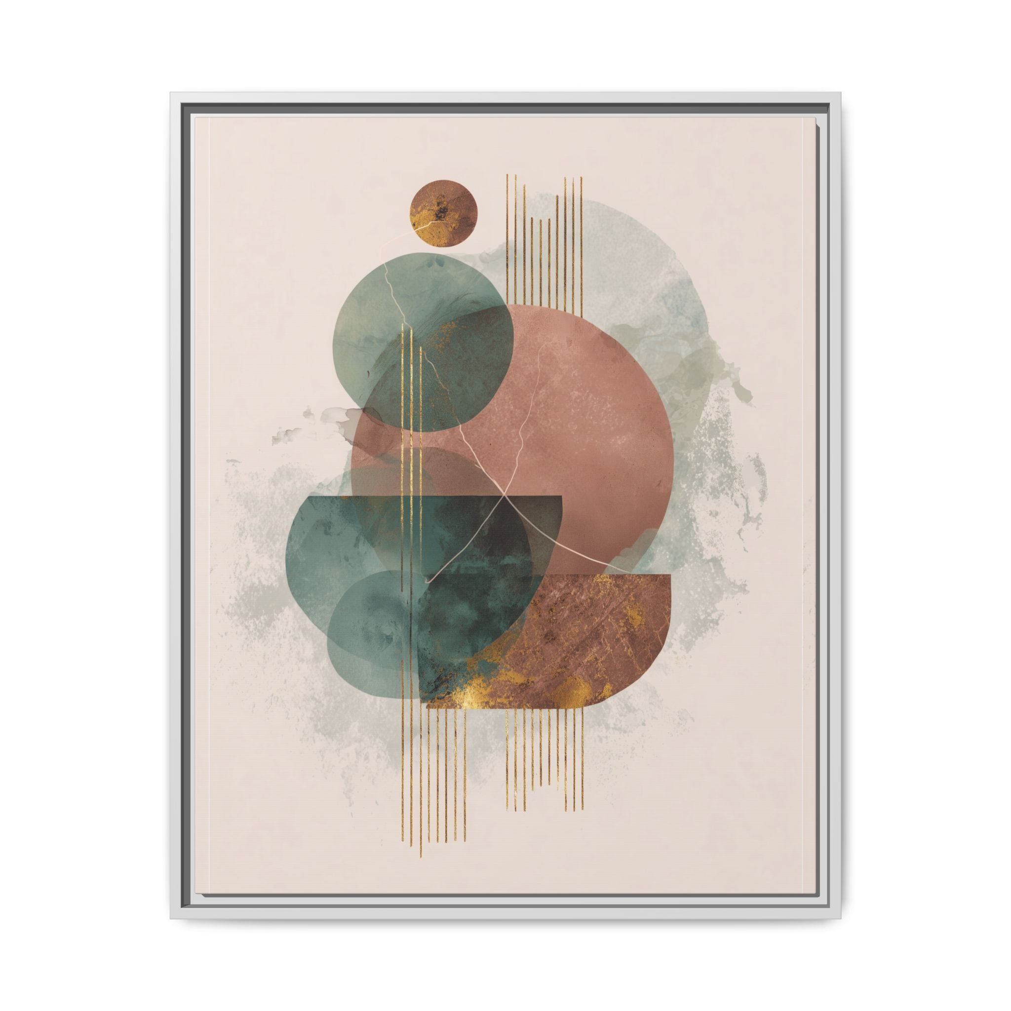 Translucent Geometries: Abstract Circles, Mid-Century Minimalism, Watercolor Layers   |   Custom Orders Accepted