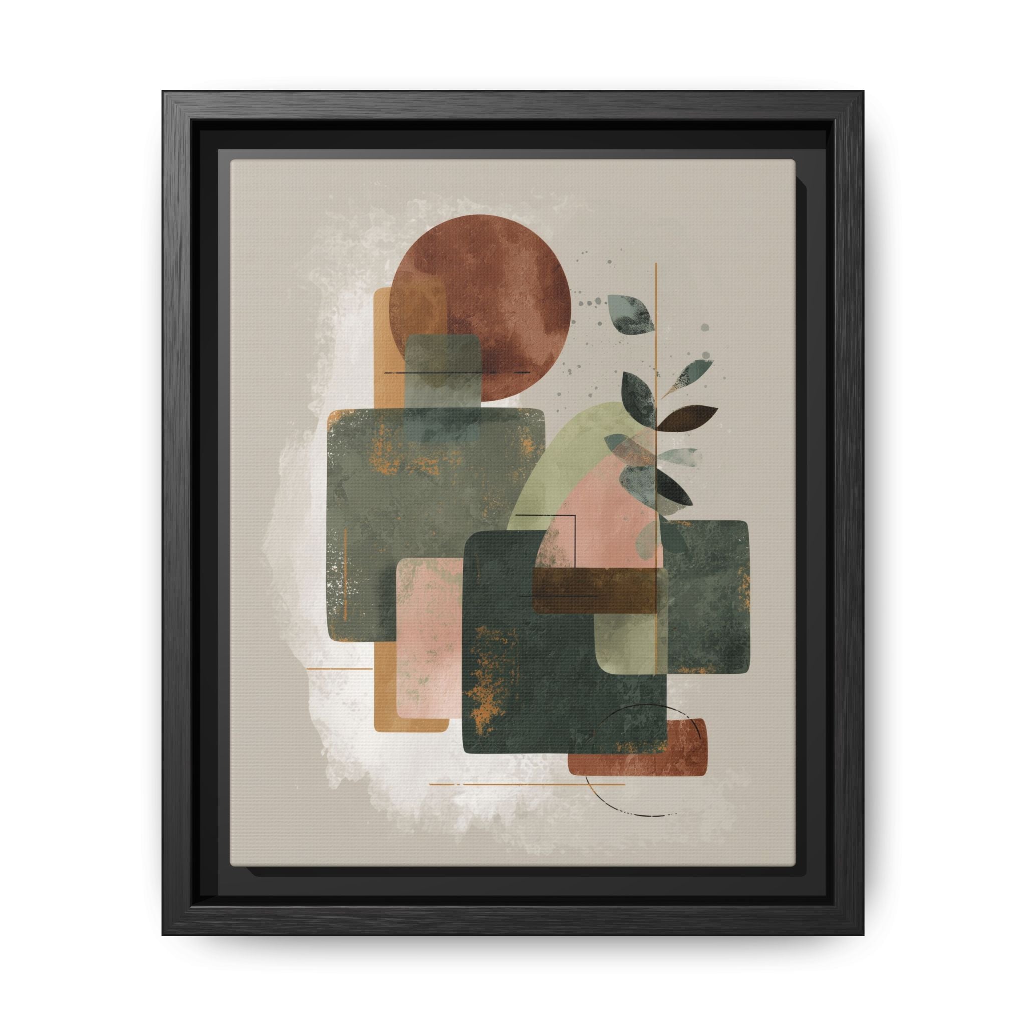 Geometric Harmony: Abstract Watercolor Composition, Mid-Century Modern Design, Organic Shapes   |   Custom Orders Accepted