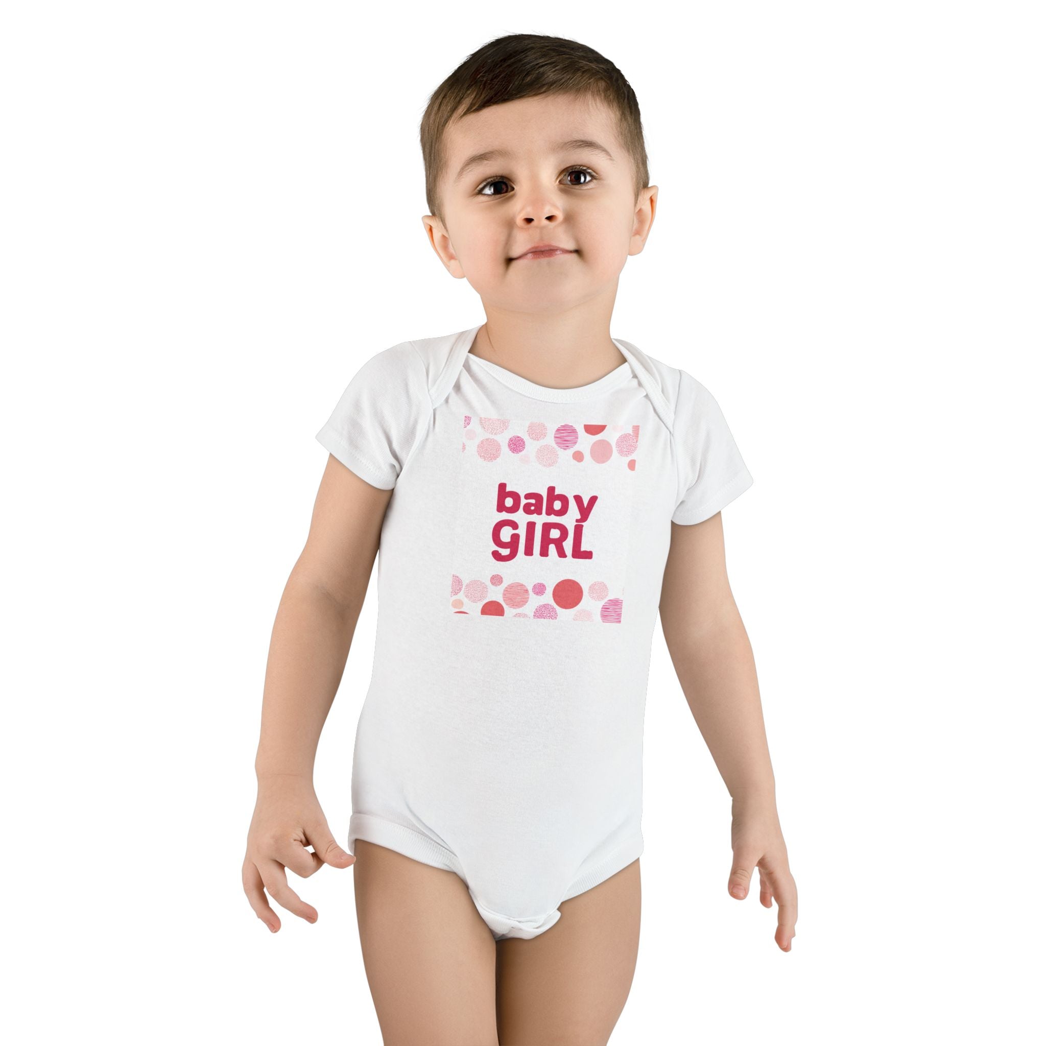 Baby Girl Onesie® Organic Bodysuit – Pink Polka Dot Newborn Gift