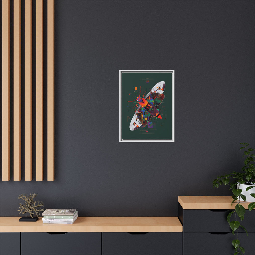 Digital Metamorphosis Framed Print : Geometric Butterfly Synthesis, Technological Nature Rendering   |   Custom Orders Available