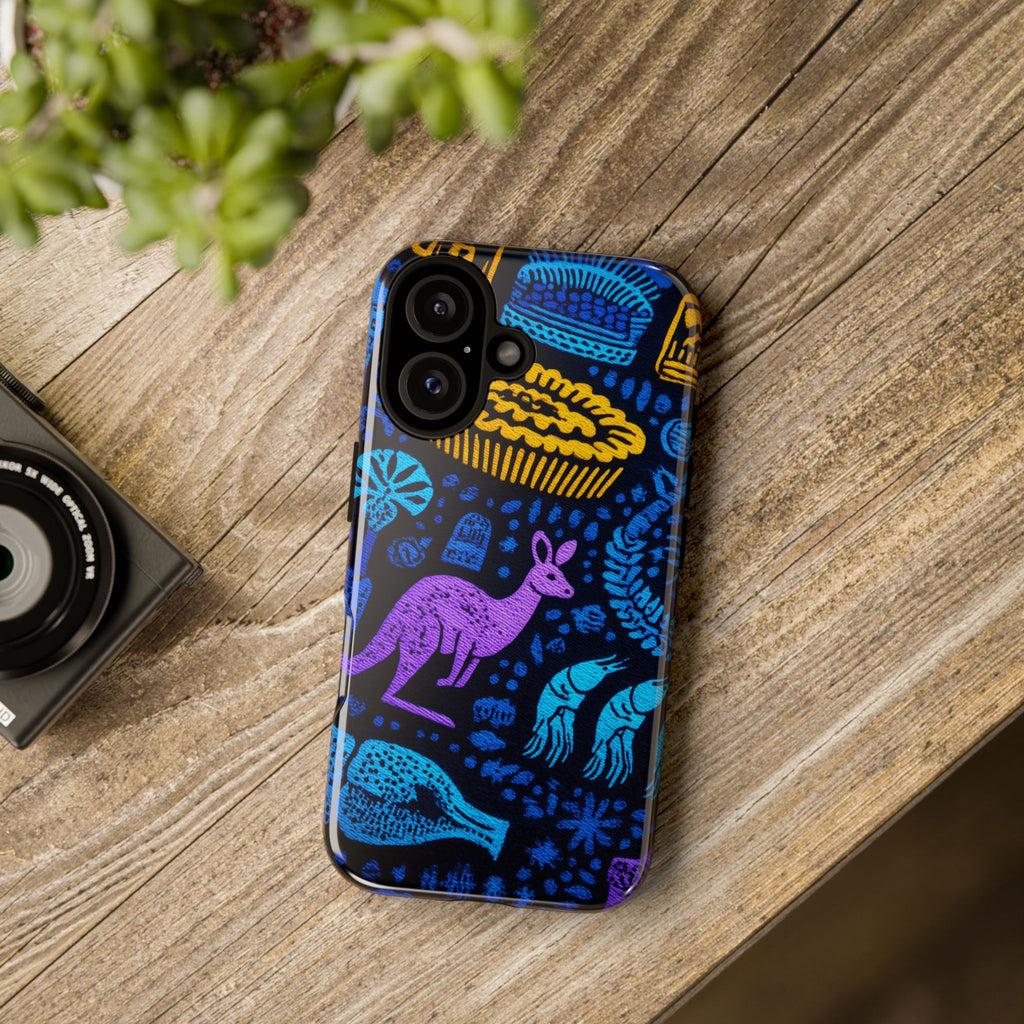 Australian-themed iPhone Case, Tough Phone Cover, Unique Gift for Travelers, Cute Animal Design, Festival & Holiday Accessory