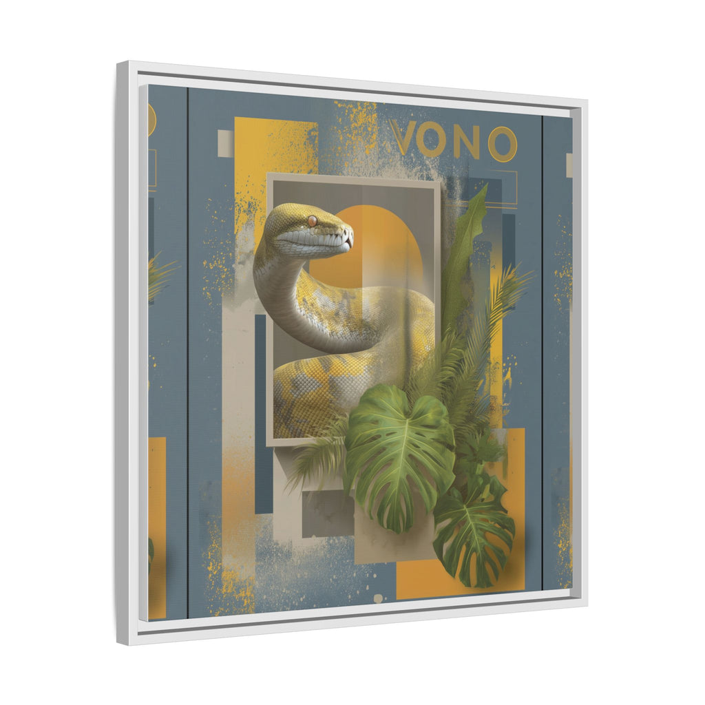 Serpent of Geometric Dimensions: Tropical Vono Design, Abstract Wildlife Art   |  Personalized & Custom Orders Available
