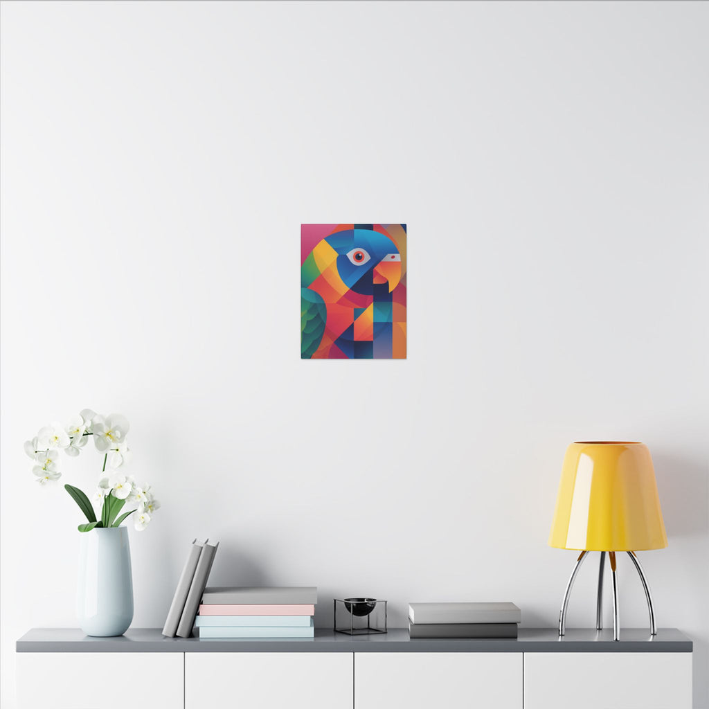 Prismatic Parrot: Cubist Digital Art, Geometric Color Explosion   |    Custom Orders Available