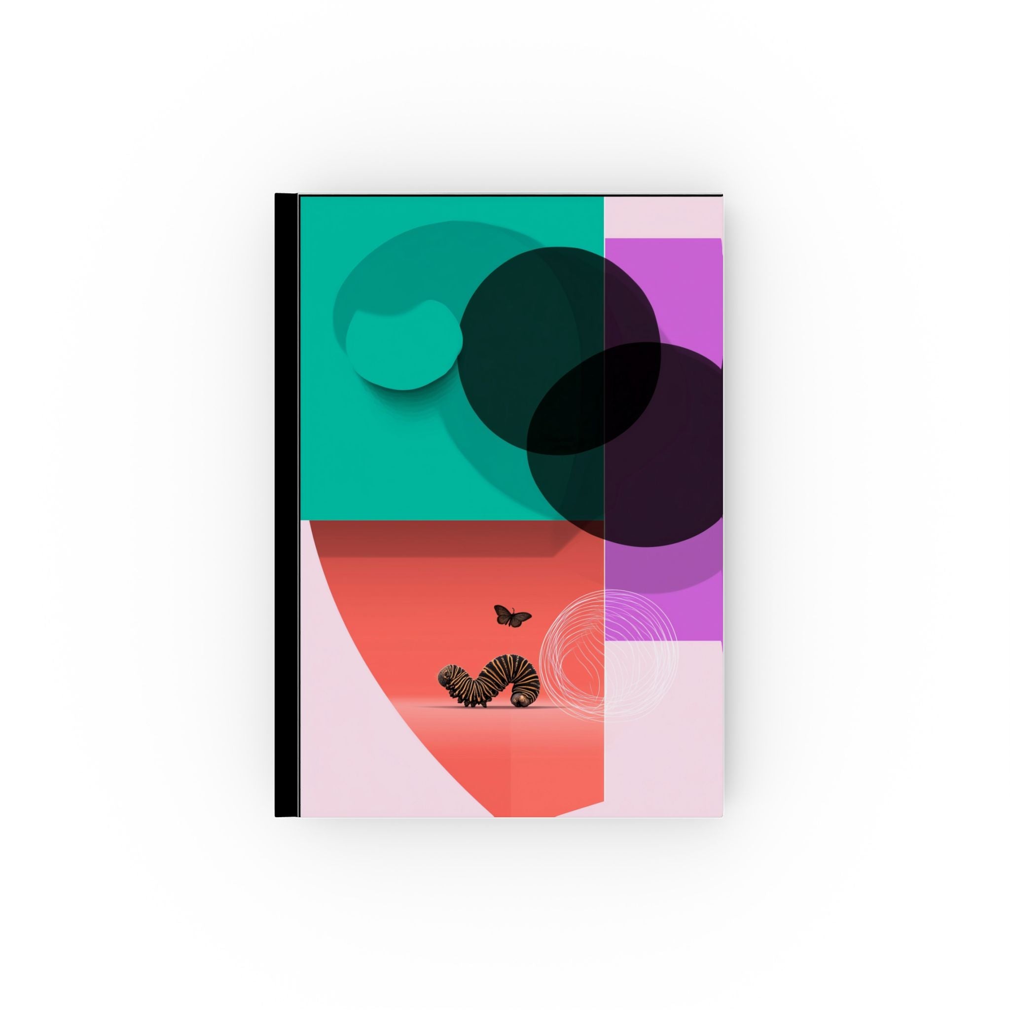 Personalized Geometric Butterly Journal : Abstract Quadrant Design, Minimalist Color Gradient Composition Personalized Journal   |