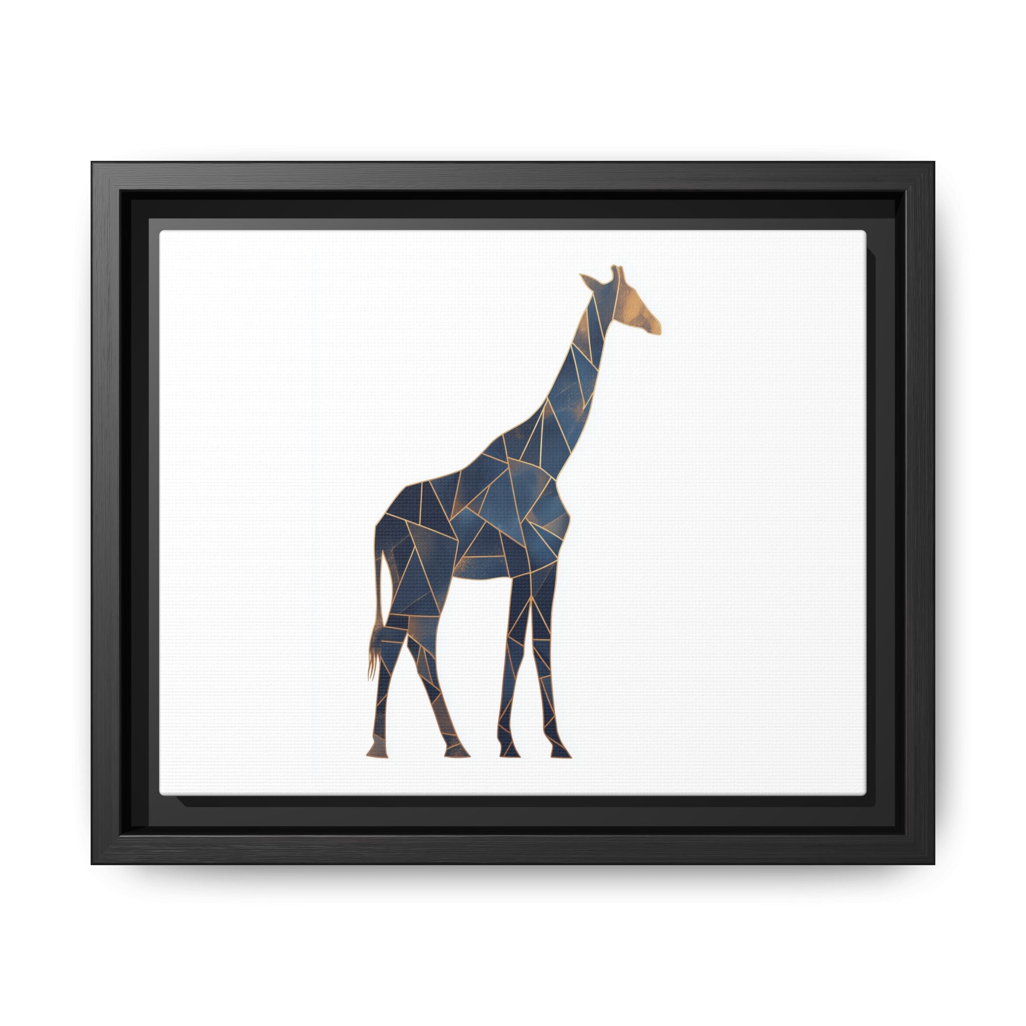 Fragmented Giraffe: Geometric Mosaic Art, Contemporary Blue Silhouette   |  Personalized & Custom Orders Available