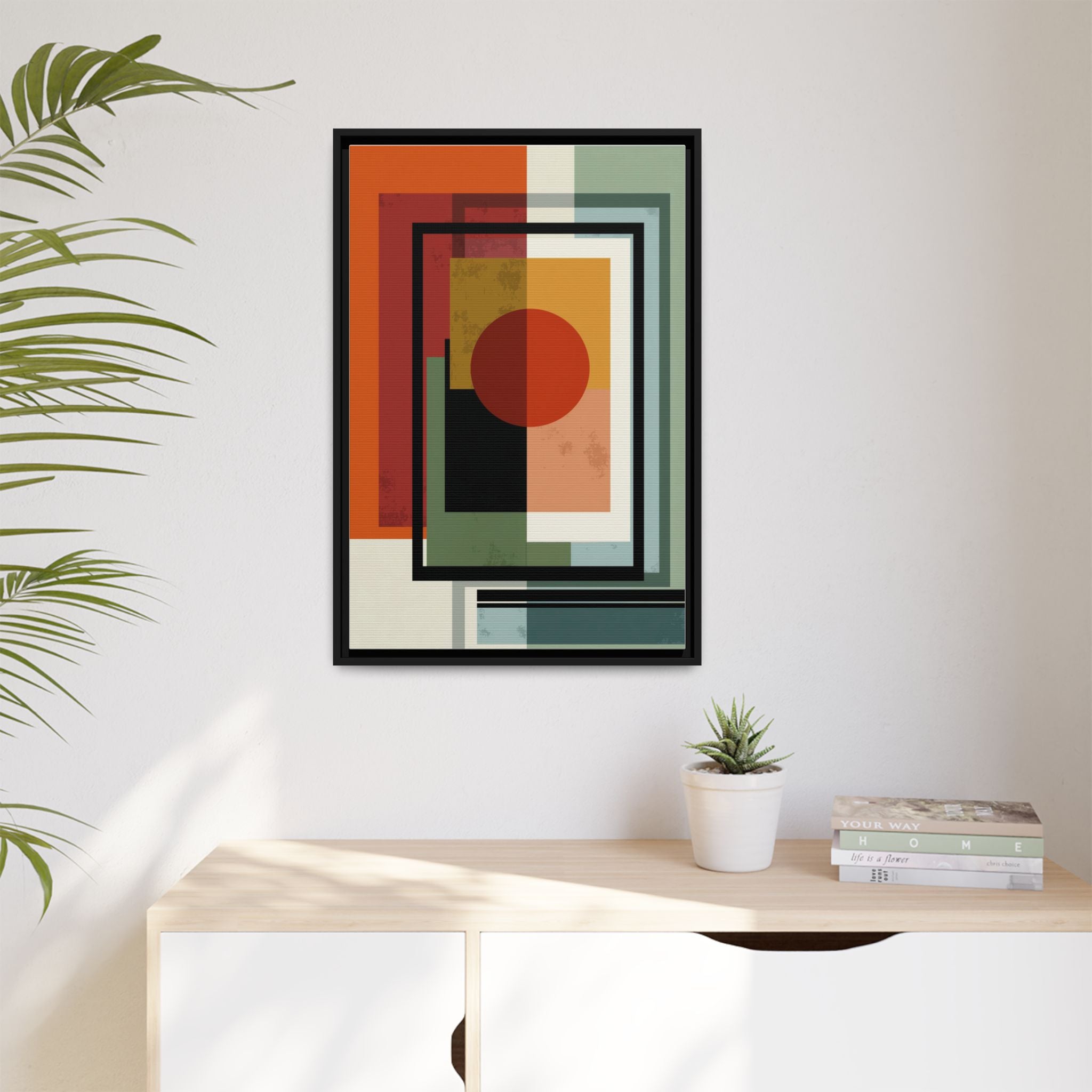 Geometric Harmonies: Mid-Century Modern Composition, Constructivist Inspiration, Abstract Rectangular Interplay   |   Custom Orders Accepted