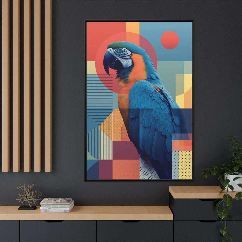 Geometric Macaw: Prismatic Wildlife Fusion, Modern Abstract Composition   |    Custom Orders Available