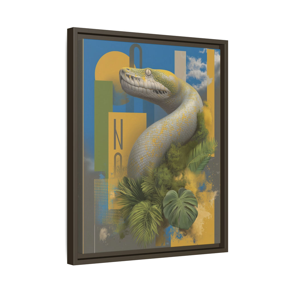 Serpent's Geometry: Tropical Anaconda Graphic Design, Modern Wildlife Illustration   |  Personalized & Custom Orders Available