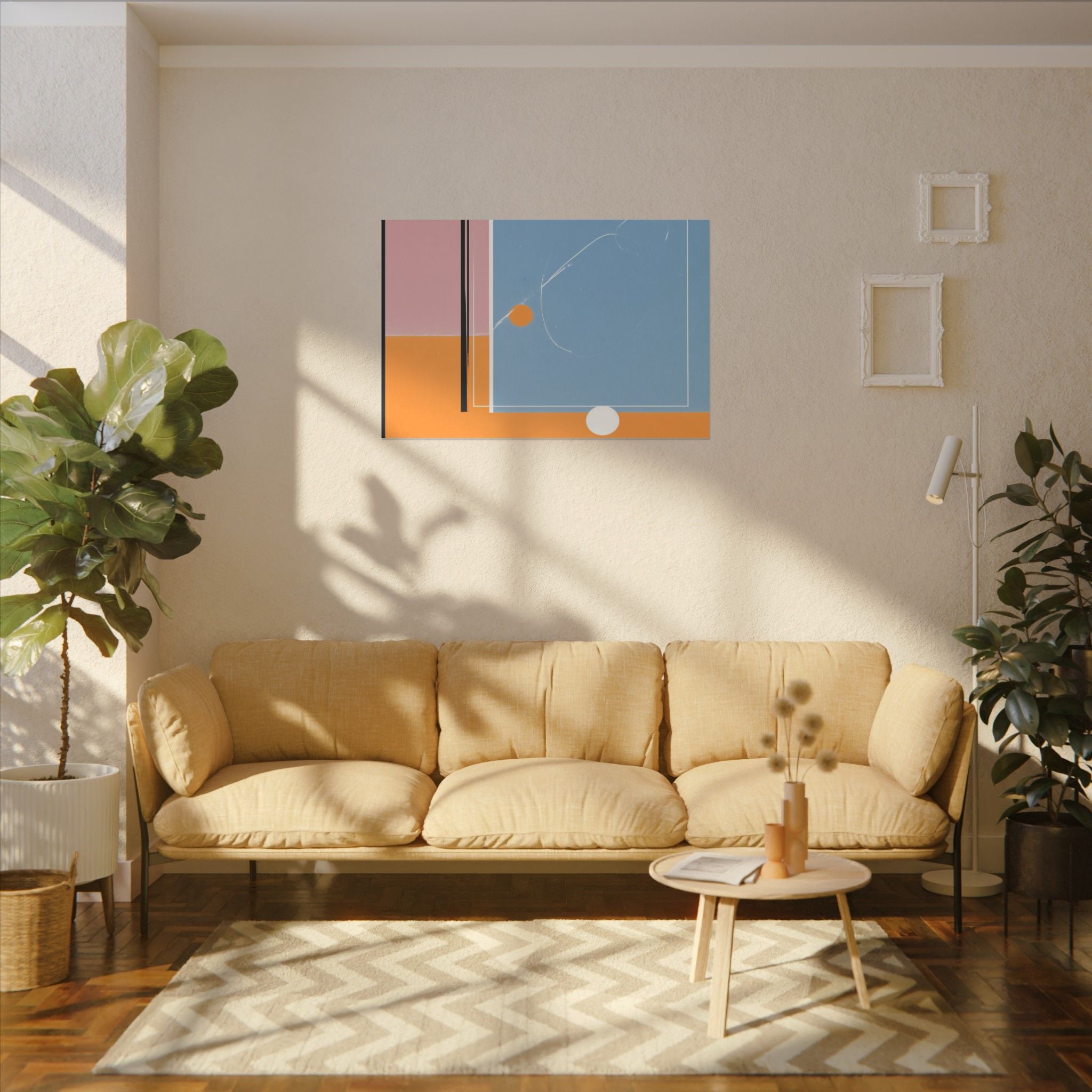 Geometric Harmony: Abstract Minimalist Composition, Modernist Color Fields, Constructivist Design Principles   |   Custom Orders Accepted
