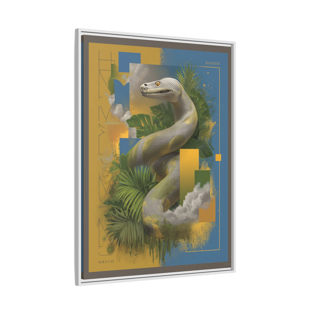 Serpent of Surreal Geometries: Tropical Hyperrealism, Digital Snake Illustration   |    Custom Orders Available