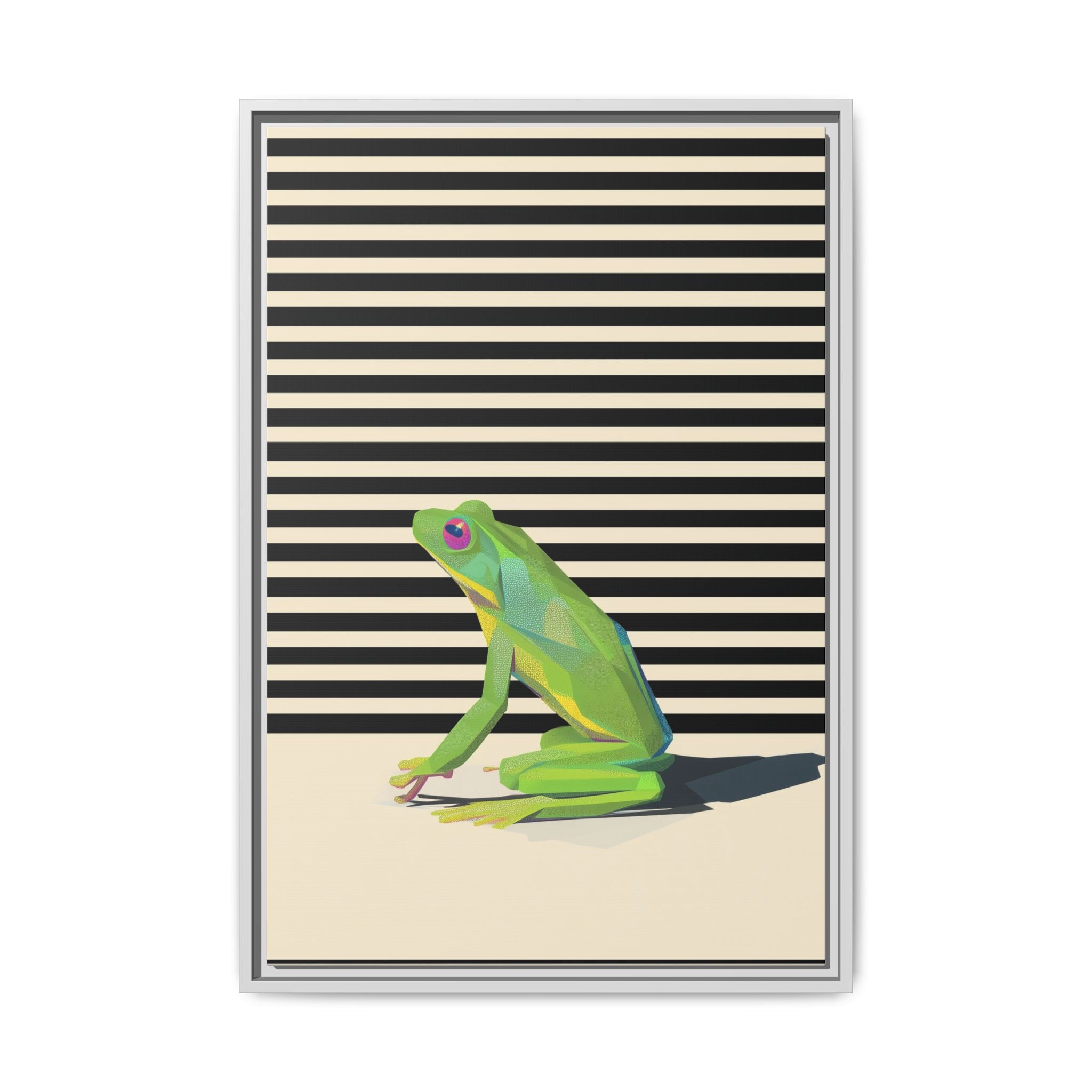 Geometric Frog Persona: Modern Wildlife Illustration, Vibrant Graphic Design   |  Personalized & Custom Orders Available