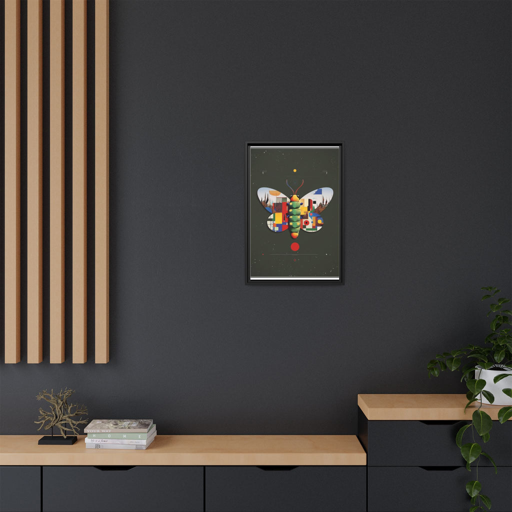 Geometric Butterfly Framed Print : Digital Cubist Interpretation, Modernist Entomological Design   |  Personalized & Custom Orders Available