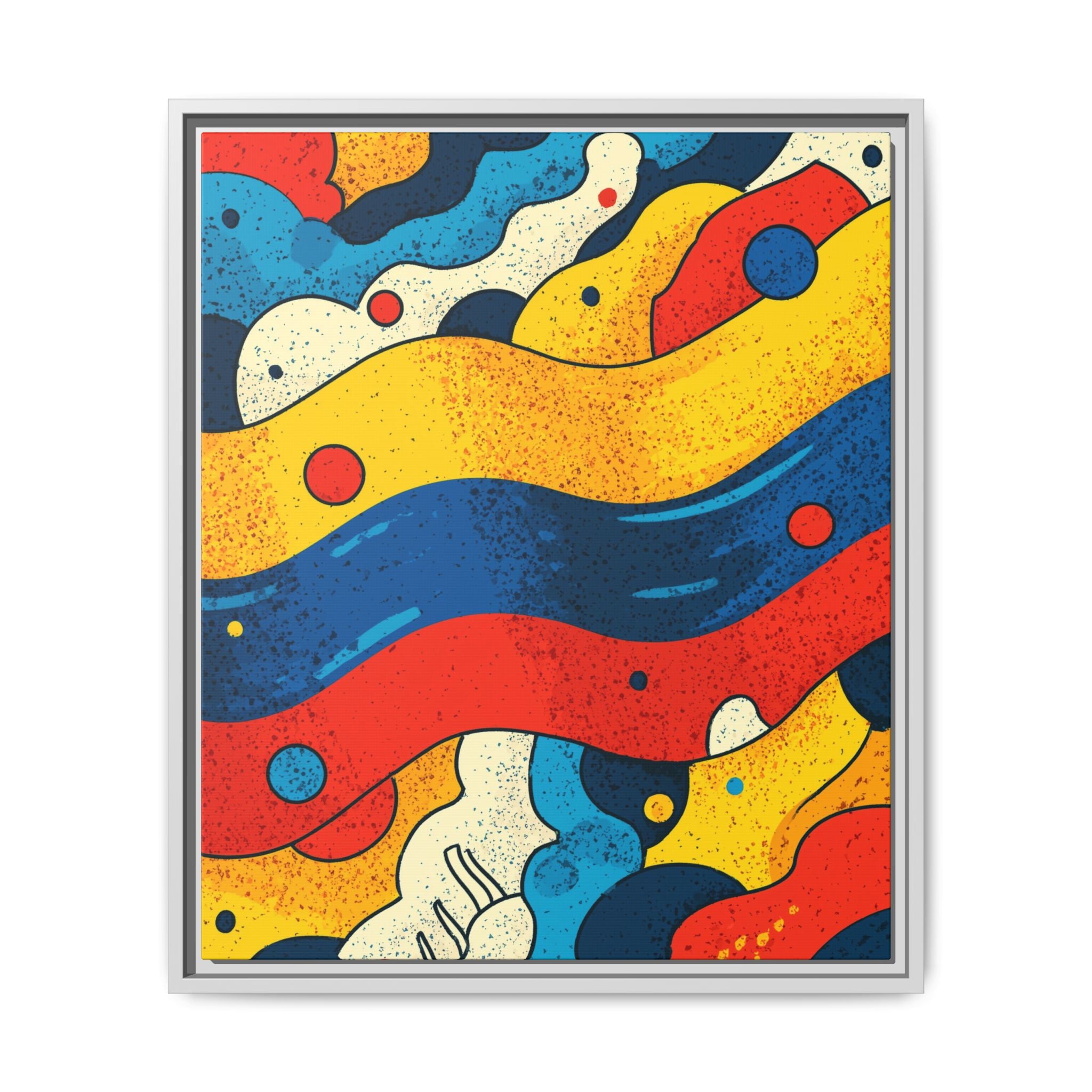 Wave Rhythms: Chromatic Abstraction, Vintage Screen Print Textures, Dynamic Color Composition   |   Custom Orders Accepted