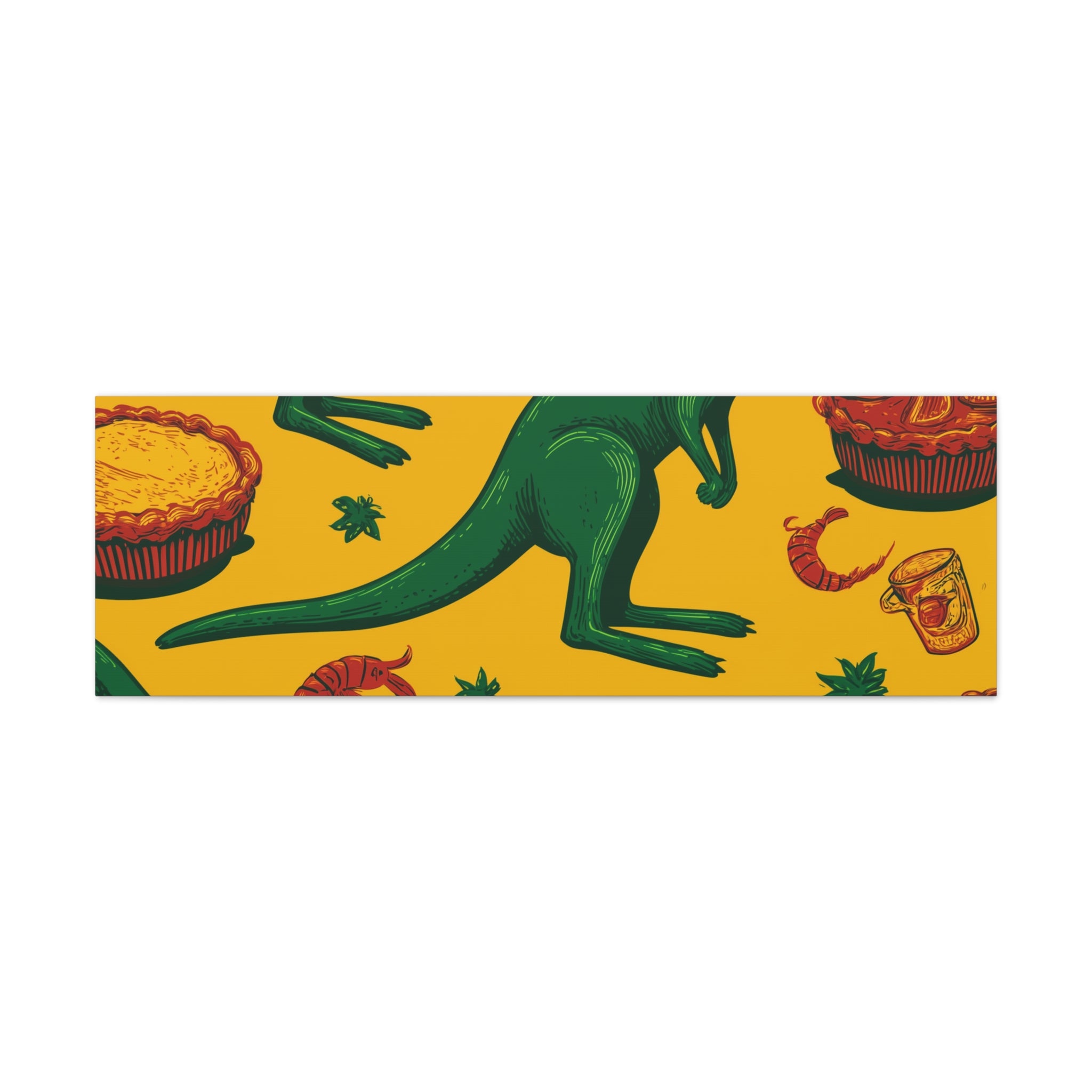 Kangaroo Canvas Wall Art, Vibrant Animal Decor, Unique Gift for Nature Lovers, Fun Kitchen Wall Hanging, Australian Themed Art