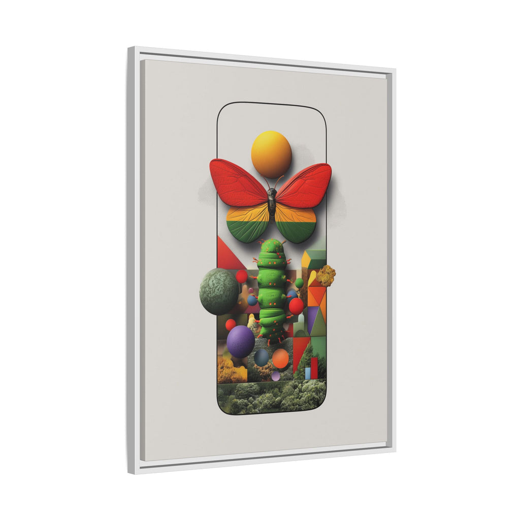 Metamorphosis Framed Print : Geometric Nature Transformation, Vibrant Butterfly Composition   |  Personalized & Custom Orders Available