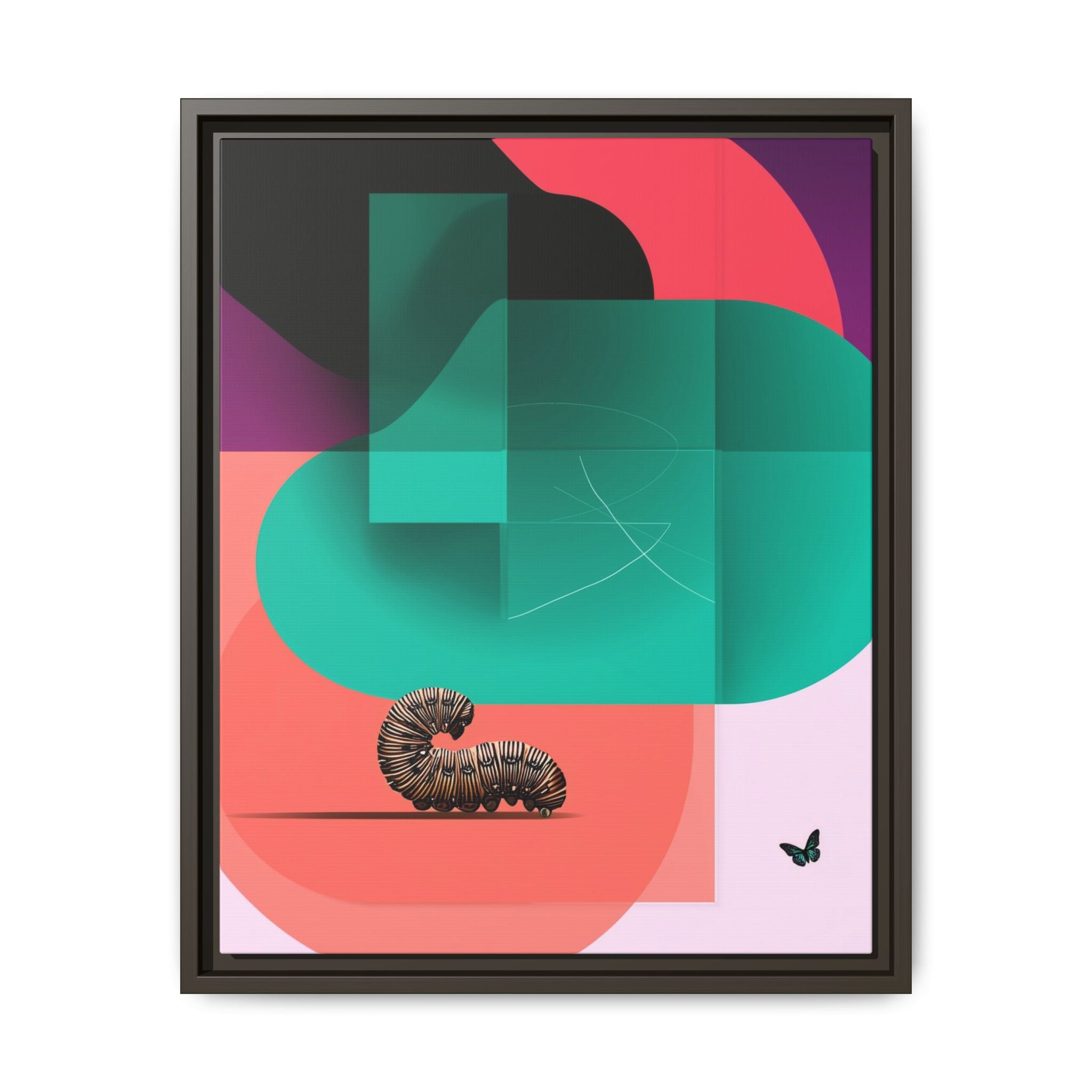 Metamorphosis Geometry Framed Print : Vintage Botanical Illustration, Abstract Geometric Design   |  Personalized & Custom Orders Available