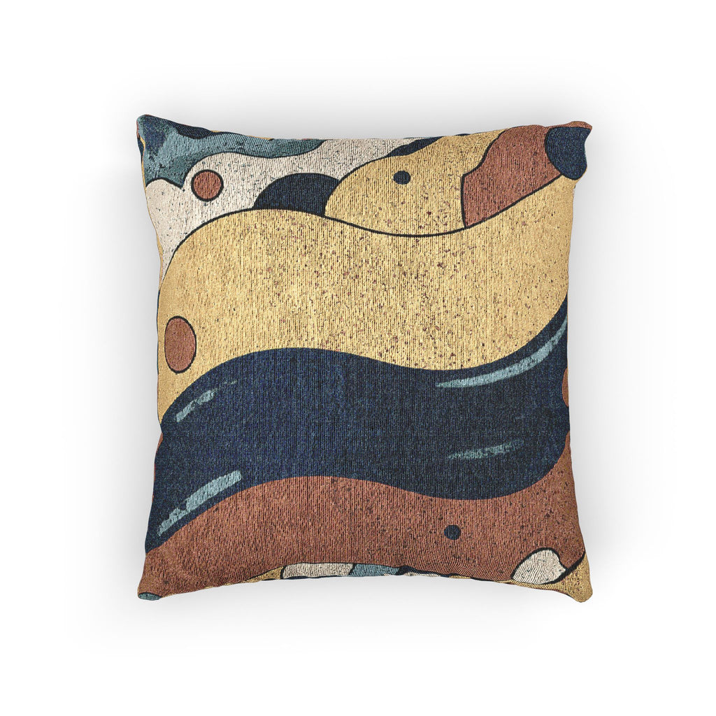 Fluid Rhythms: Colombian Abstract Pillow Abstract, Organic Geometric Composition   |    Custom Orders Available