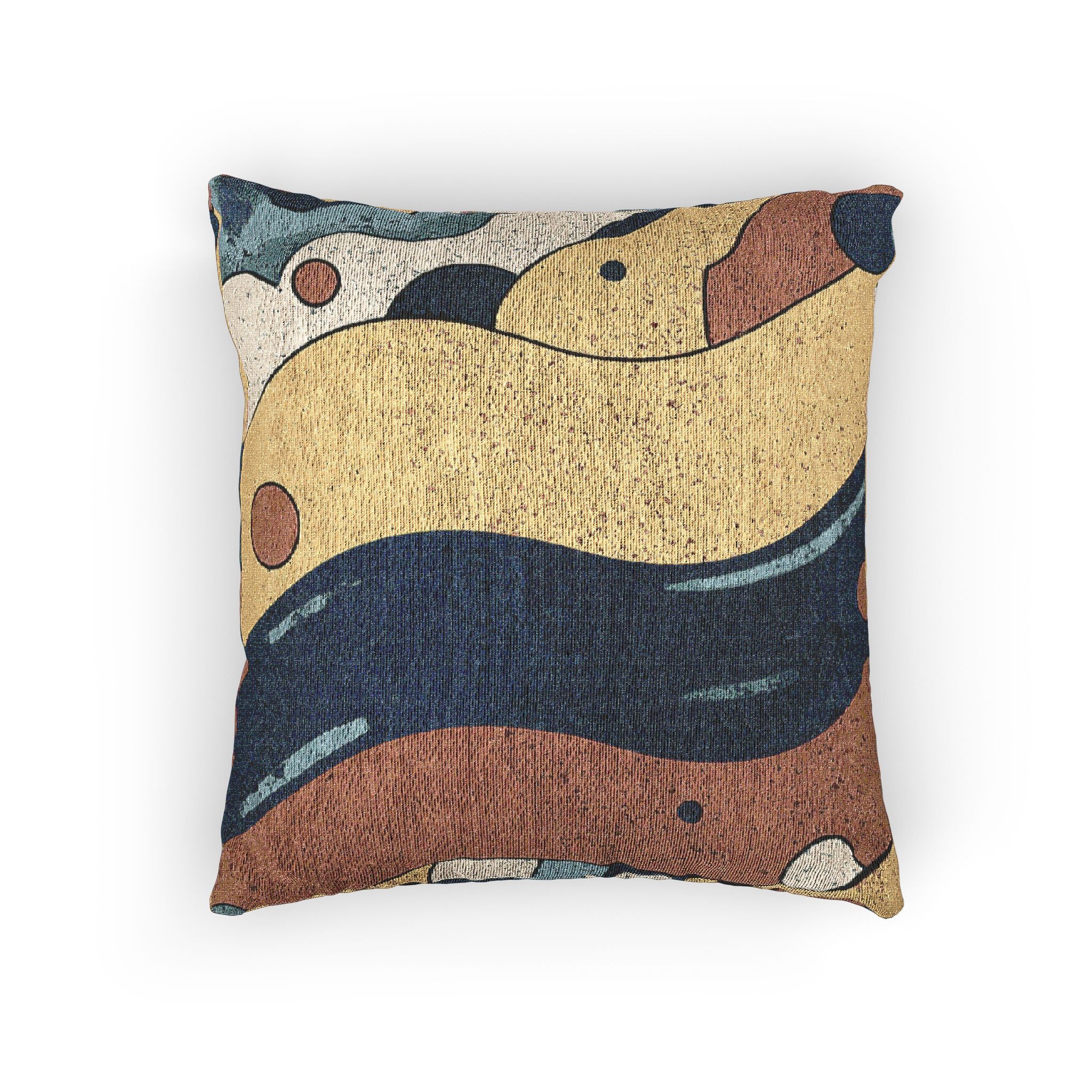 Fluid Rhythms: Colombian Abstract Pillow Abstract, Organic Geometric Composition   |    Custom Orders Available