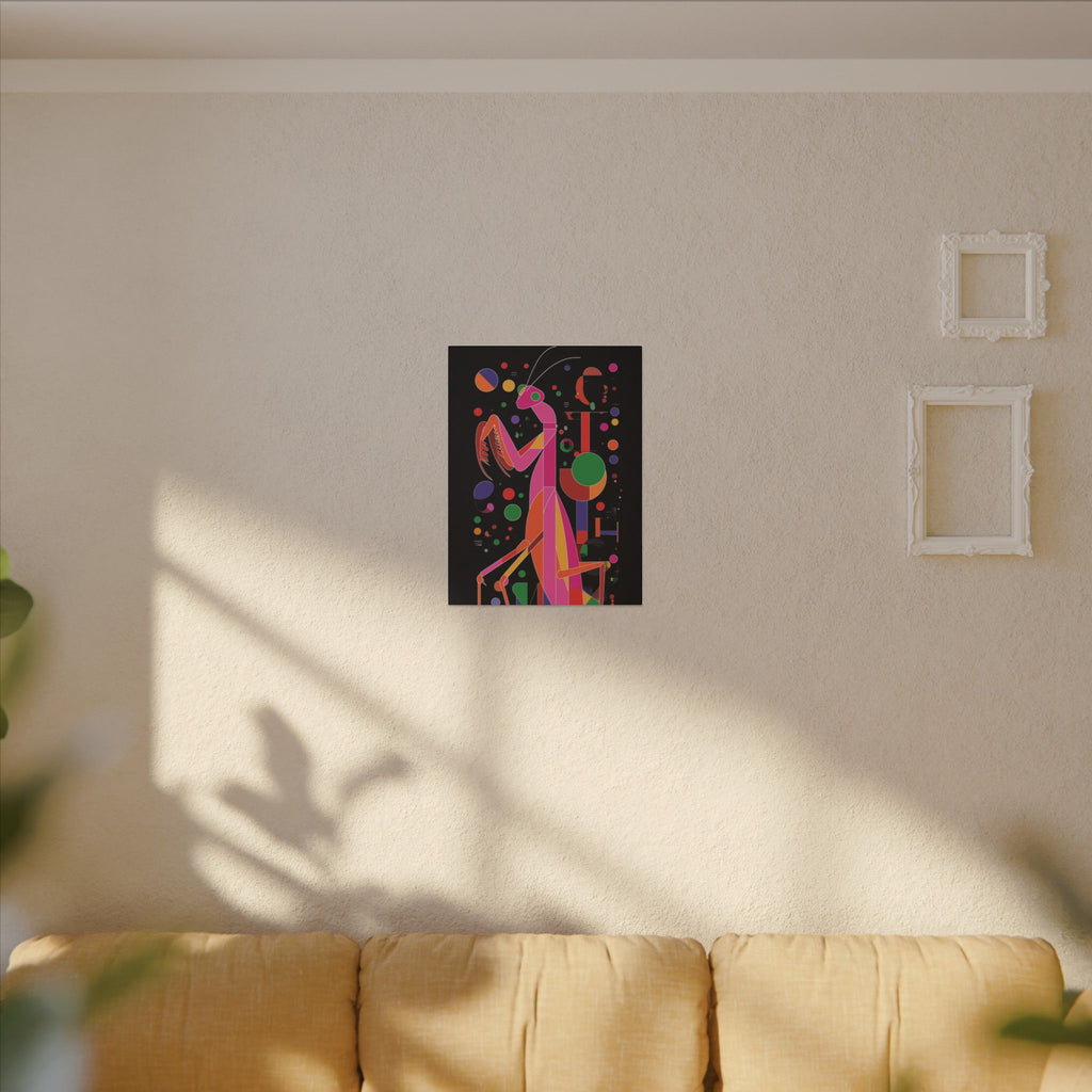 Geometric Mantis: Vibrant Abstract Insect Art, Modernist Design Collection   |    Custom Orders Available