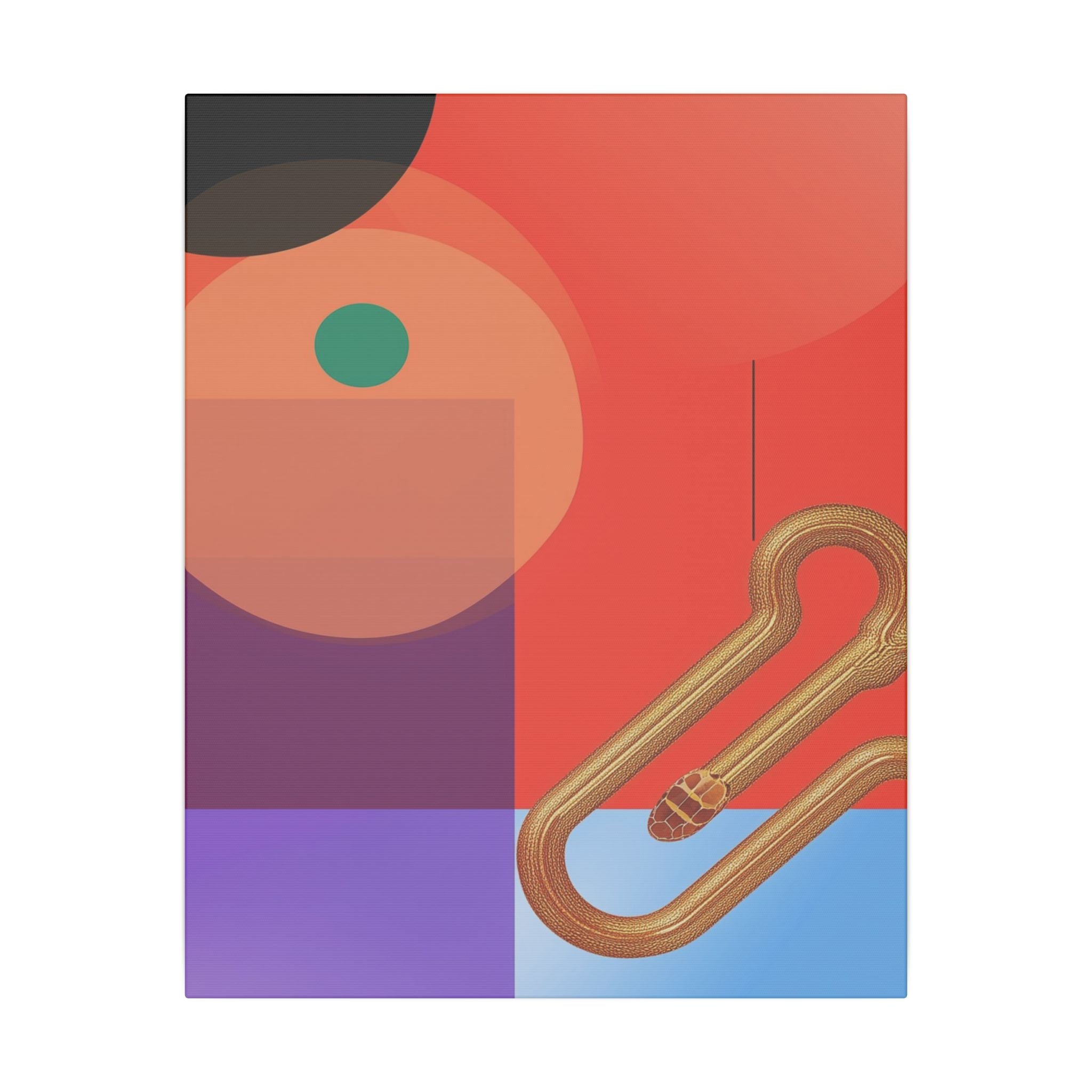 Serpentine Geometry: Abstract Color Fusion, Dimensional Graphic Design, Vibrant Compositional Art   |   Custom Orders Accepted