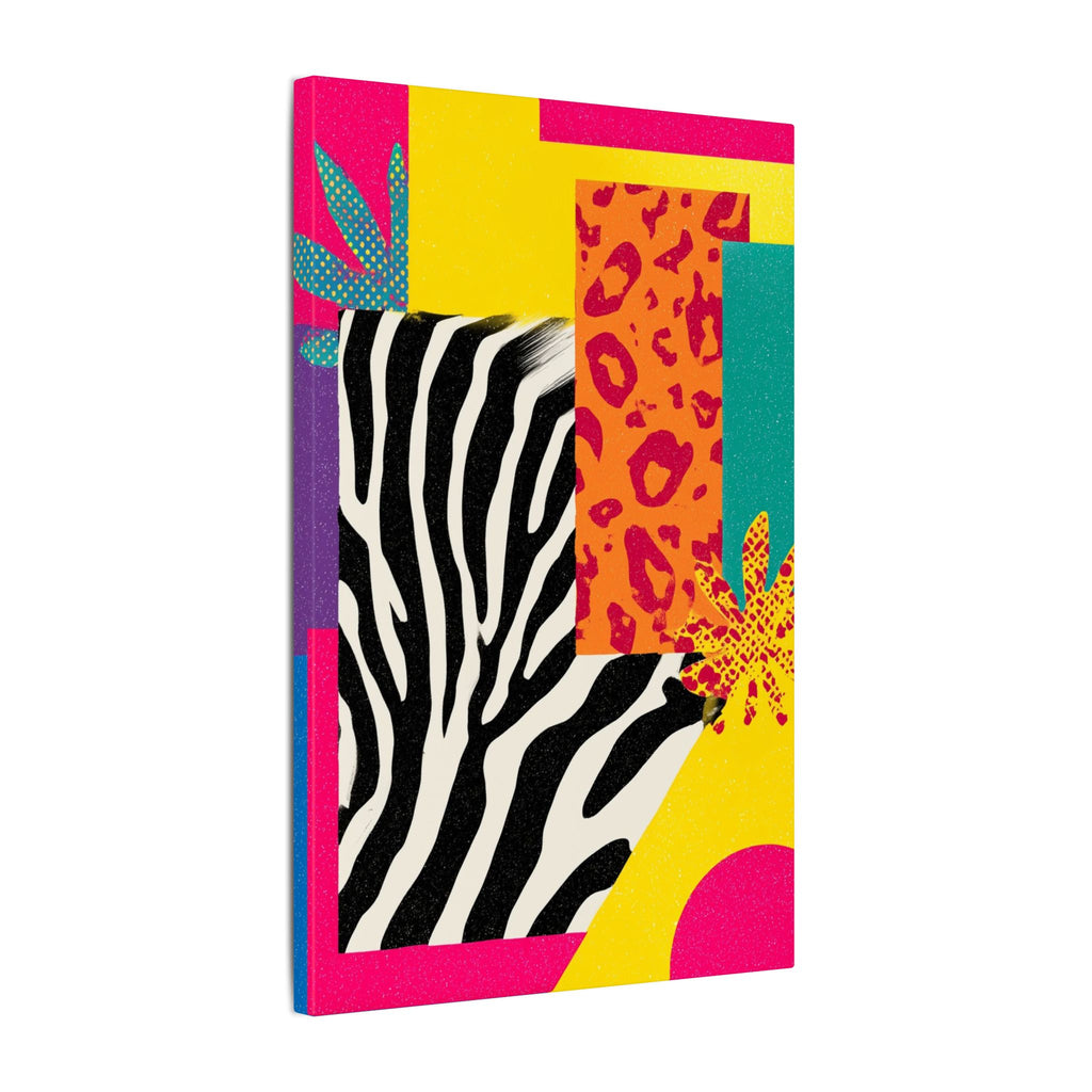 Copy of Pop Geometry: Zebra Leopard Fusion, Geometric Color Block, Modern Abstract Design   |   Custom Orders Accepted