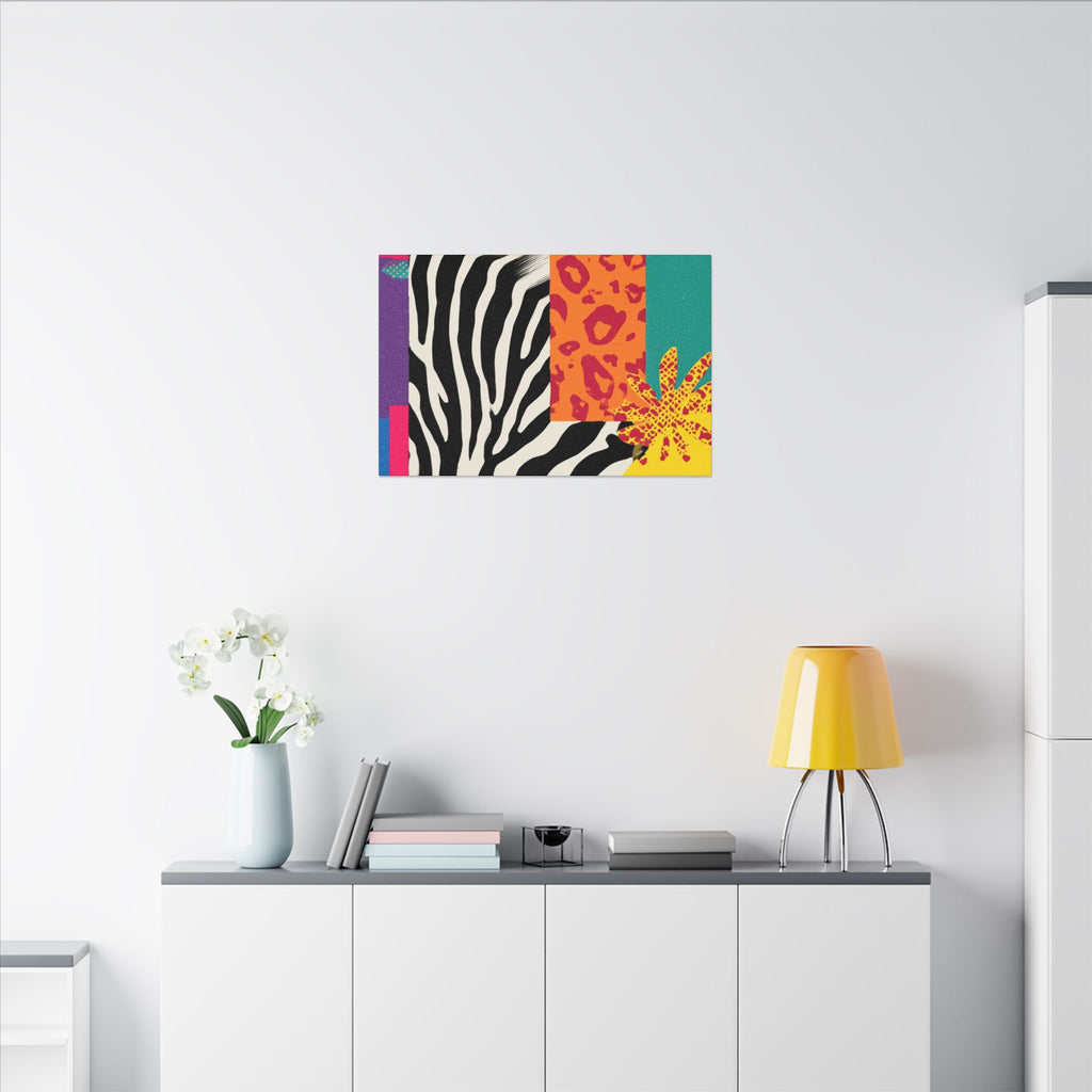 Copy of Pop Geometry: Zebra Leopard Fusion, Geometric Color Block, Modern Abstract Design   |   Custom Orders Accepted