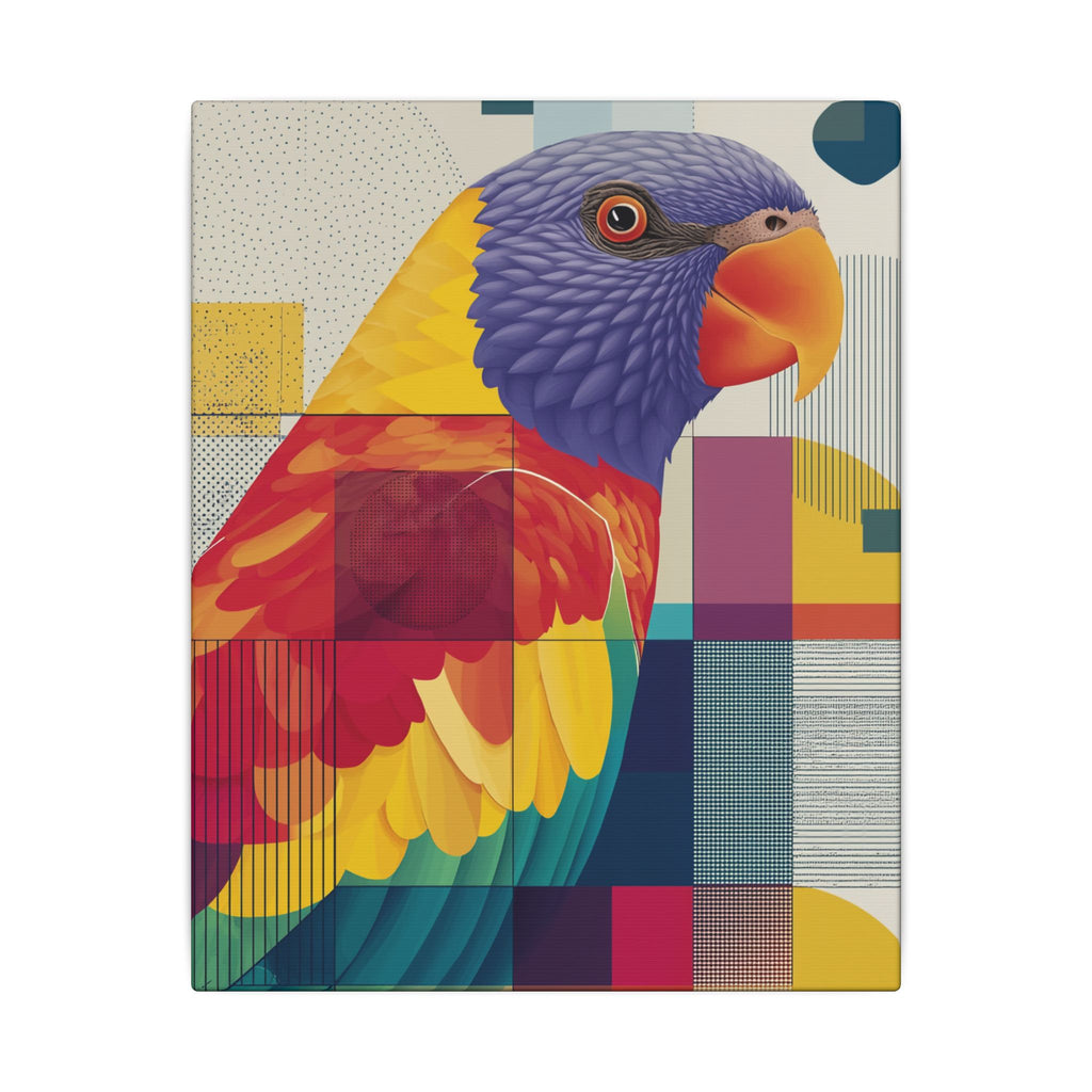 Prismatic Parrot: Geometric Abstract Art, Modern Colorful Bird Print   |    Custom Orders Available