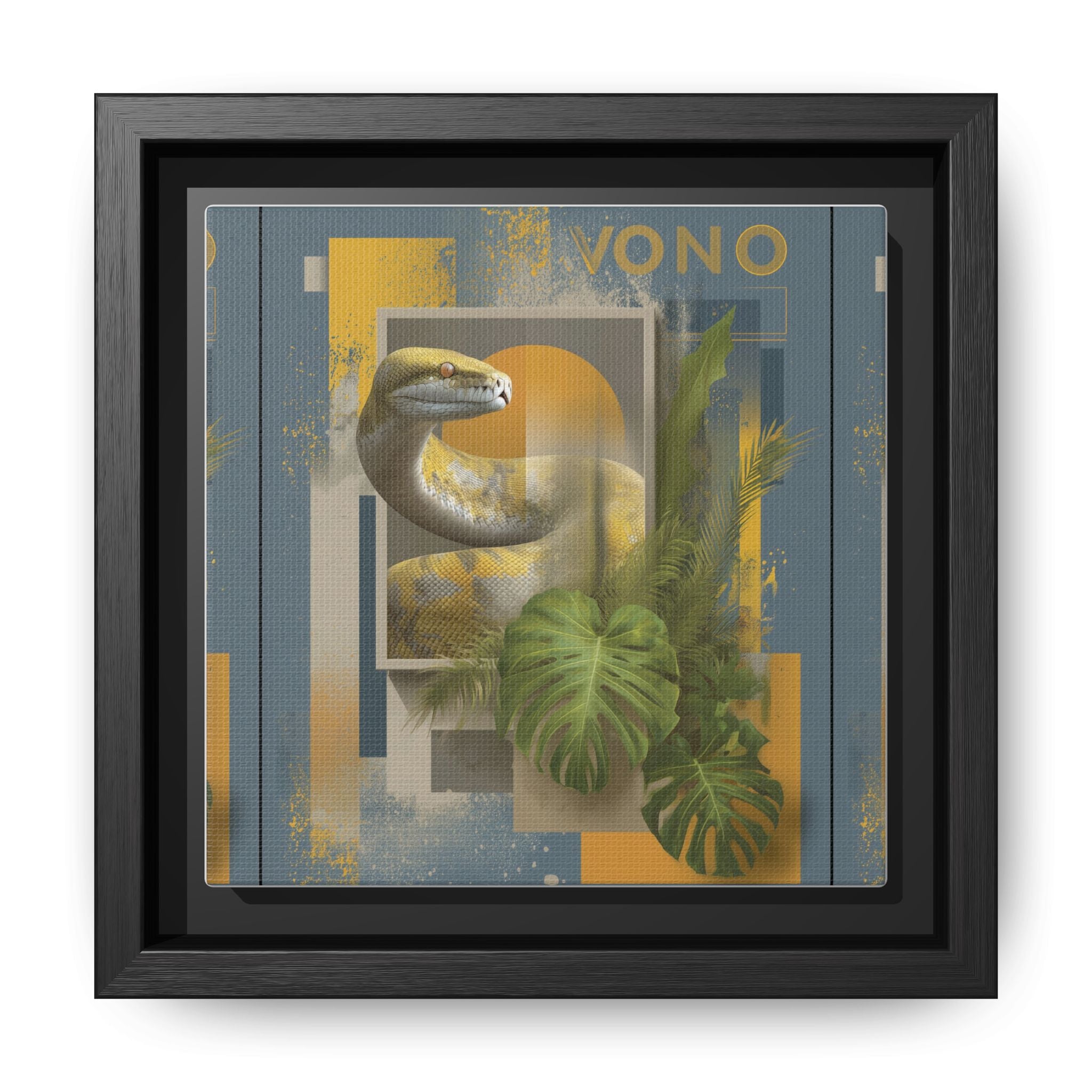 Serpent in Geometrics: Tropical Graphic Design, Modern Nature Illustration   |    Custom Orders Available