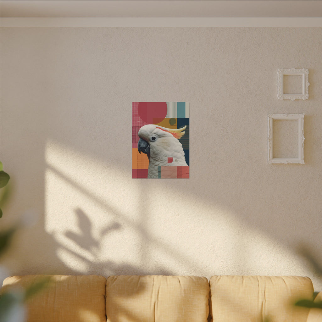 Crest of Elegance: Geometric Wildlife Portrait, Contemporary Avian Art   |    Custom Orders Available