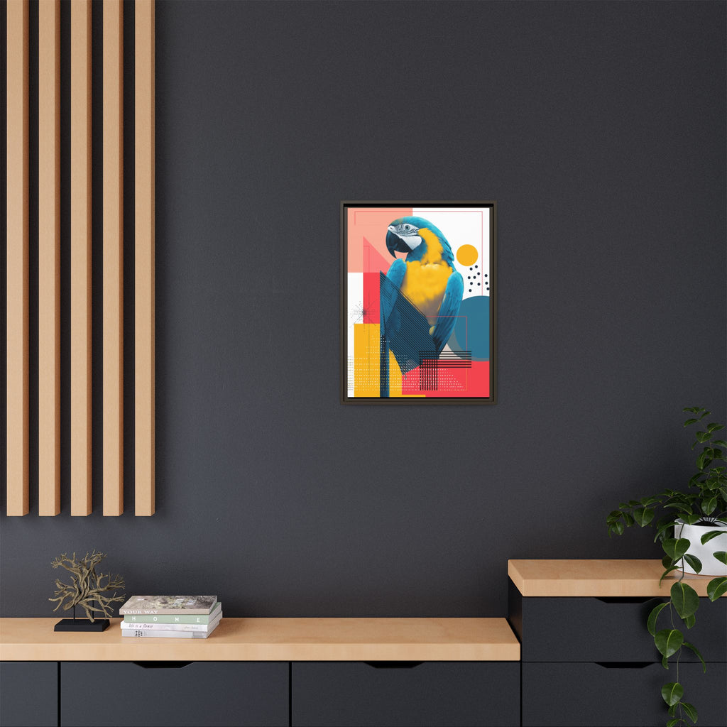 Macaw in Geometry: Vibrant Wildlife Digital Art, Modernist Design Fusion   |    Custom Orders Available