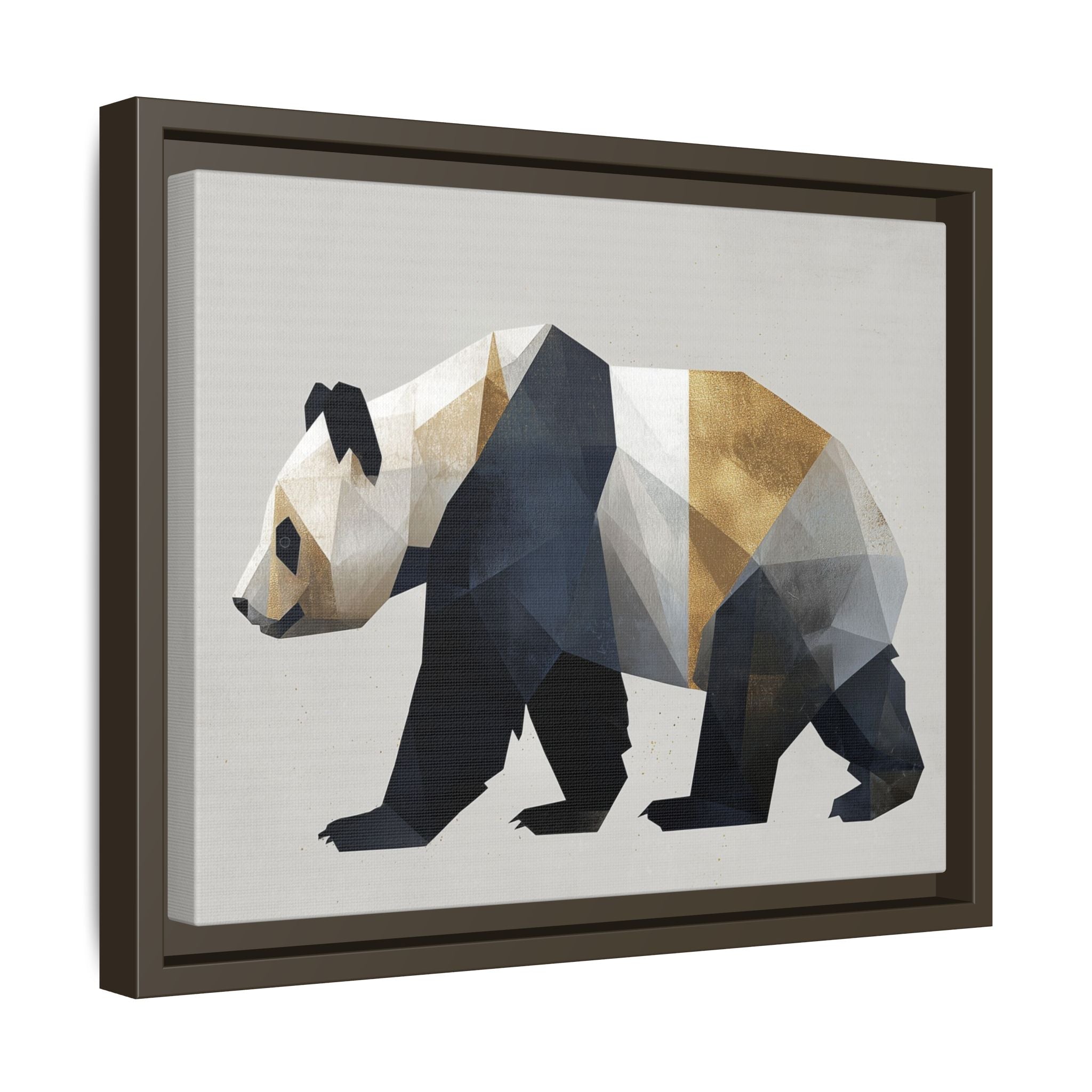 Geometric Panda: Low-Poly Digital Art, Metallic Contemporary Design   |  Personalized & Custom Orders Available