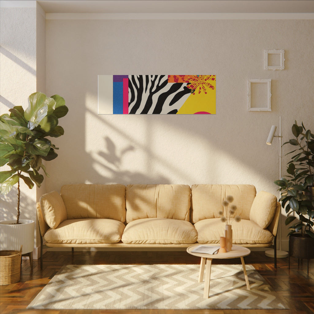 Copy of Pop Geometry: Zebra Leopard Fusion, Geometric Color Block, Modern Abstract Design   |   Custom Orders Accepted