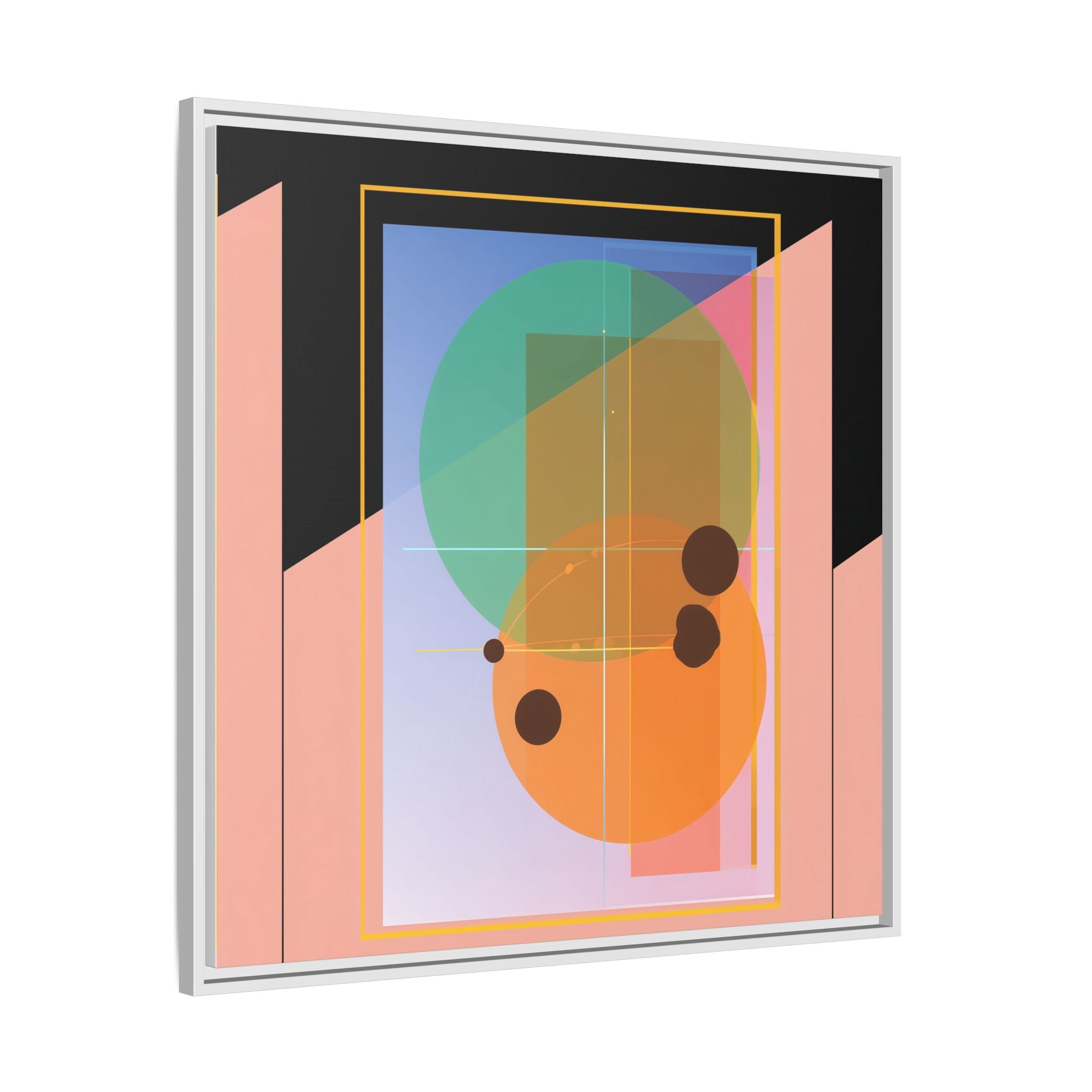 Geometric Harmony: Abstract Composition, Overlapping Shapes, Precision Design   |   Custom Orders Accepted