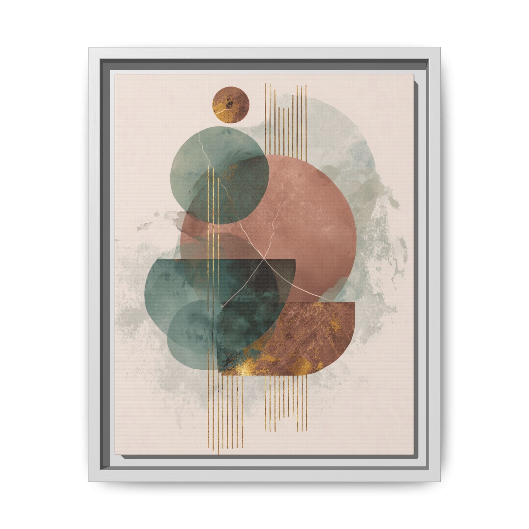 Translucent Geometries: Abstract Circles, Mid-Century Minimalism, Watercolor Layers   |   Custom Orders Accepted