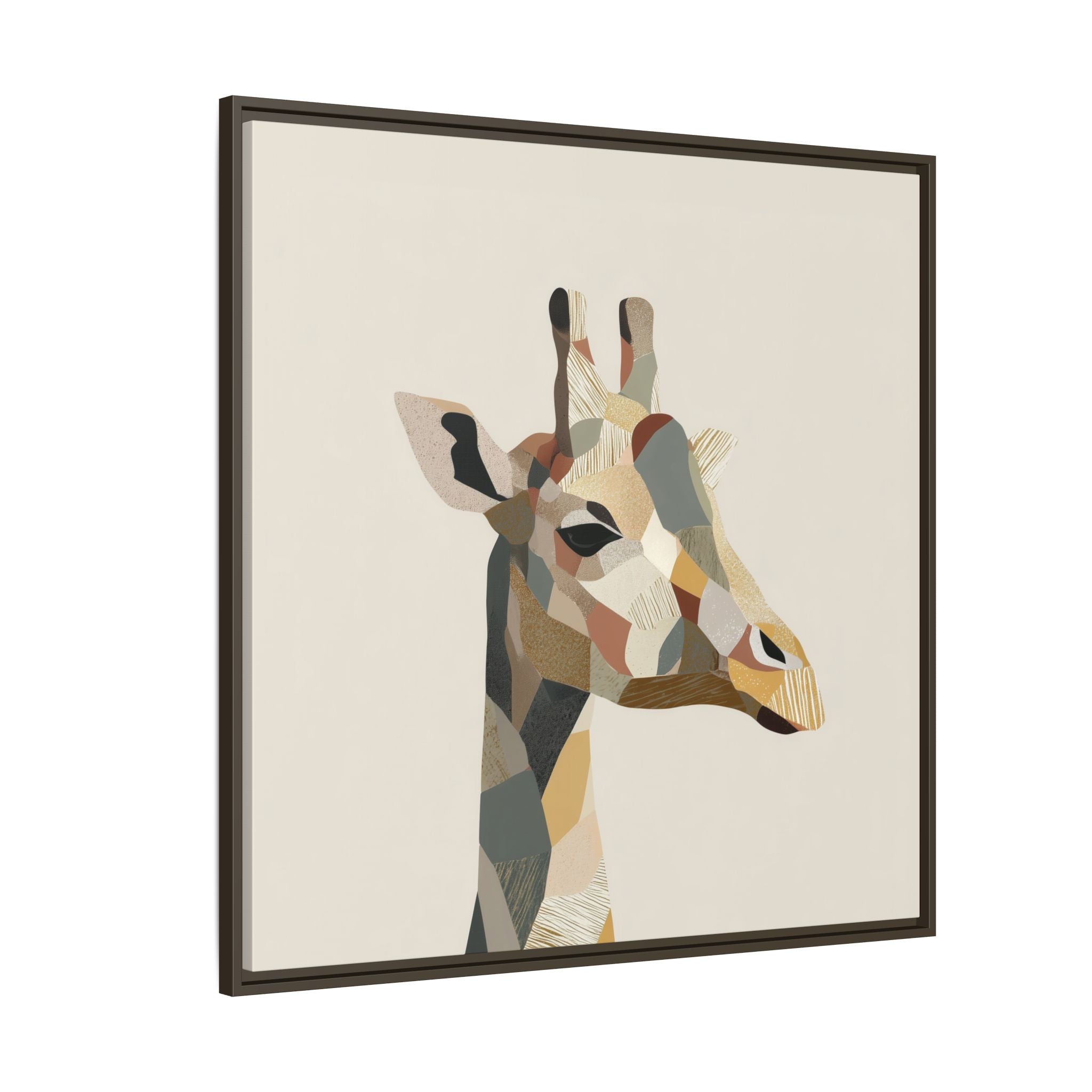 Geometric Giraffe: Cubist Wildlife Abstraction, Polygon Animal Portrait   |  Personalized & Custom Orders Available