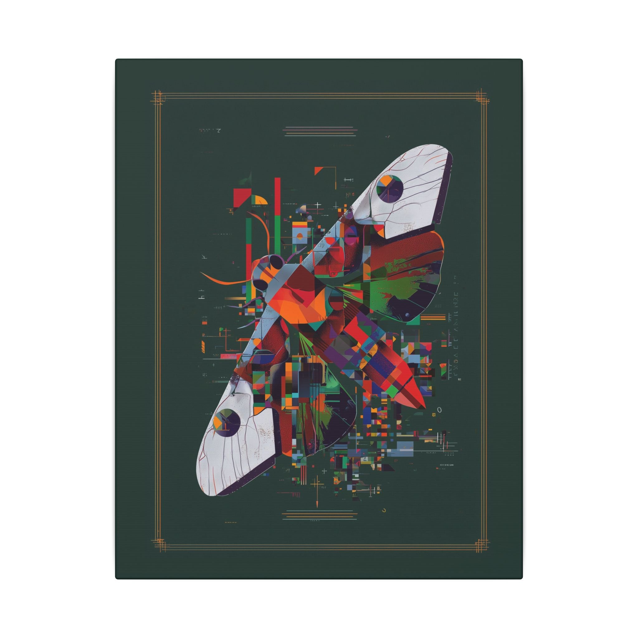 Metamorphic Geometry: Digital Cubist Butterfly, Fragmented Insect Abstraction   |    Custom Orders Available