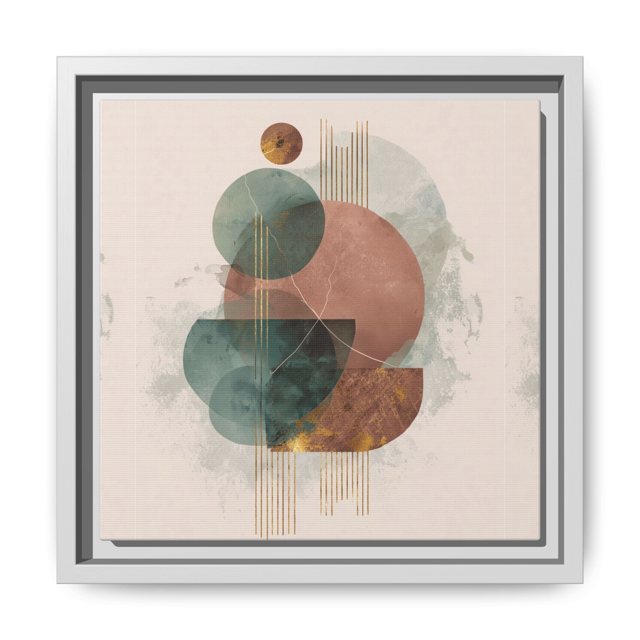 Translucent Geometries: Abstract Circles, Mid-Century Minimalism, Watercolor Layers   |   Custom Orders Accepted