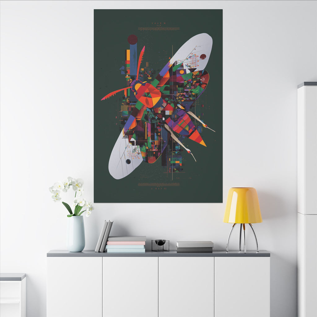 Metamorphic Geometry: Digital Cubist Butterfly, Urban Fragmentation Landscape   |    Custom Orders Available